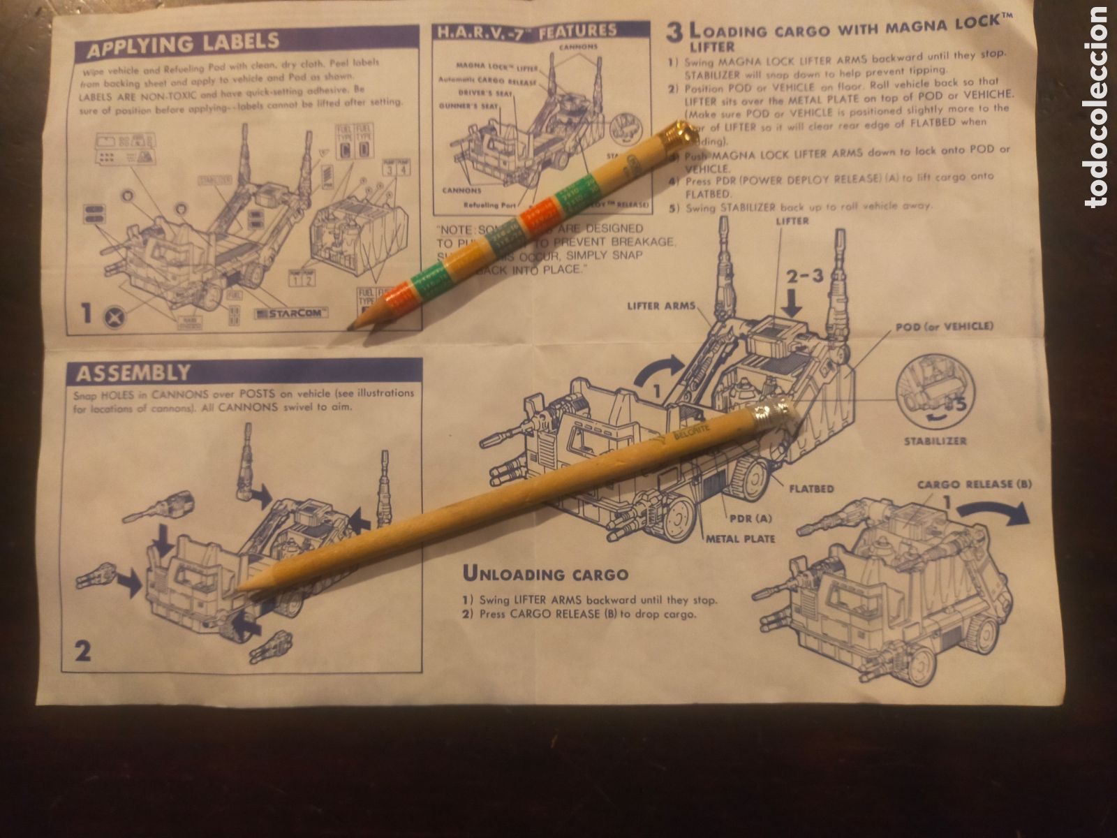 Juguetes antiguos: Instrucciones juguete starcom space force - Foto 2