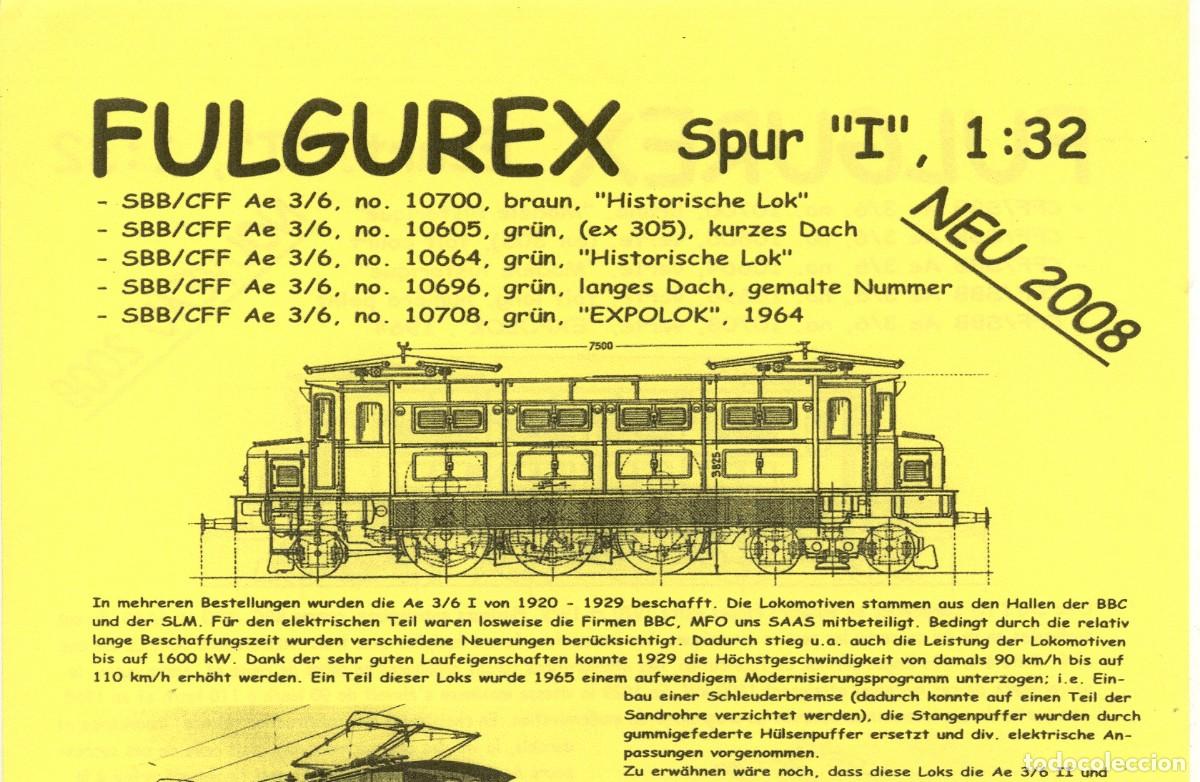 Old Toys: cat&aacute;logo FULGUREX 2008 Neuheiten Spur I 1/32 - en alem&aacute;n y franc&eacute;s