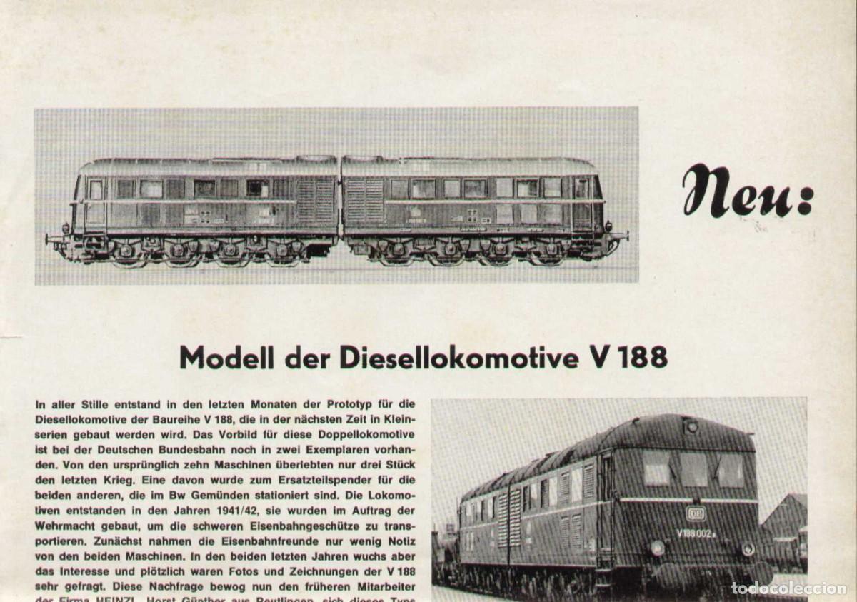 Old Toys: cat&agrave;logo G&uuml;nther 1969 Modellbau Neuheiten HO 1/87 Diesellokomotive V 188 - en alem&aacute;n