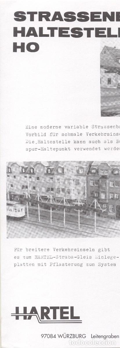 Juguetes antiguos: cat&aacute;logo HARTEL 1990s STRASSENBAHN HALTESTELLE HO - en alem&aacute;n