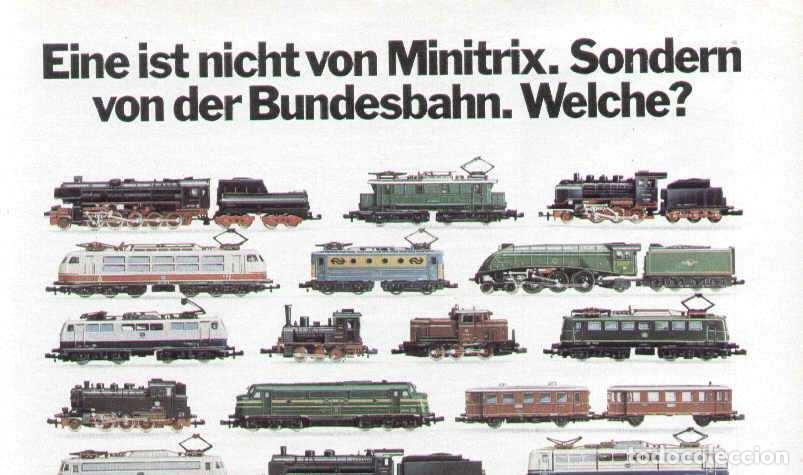 Juguetes antiguos: p&aacute;gina de publicidad MINITRIX 1981 - DER SPIEGEL N. 47 - 98 - en alem&agrave;n