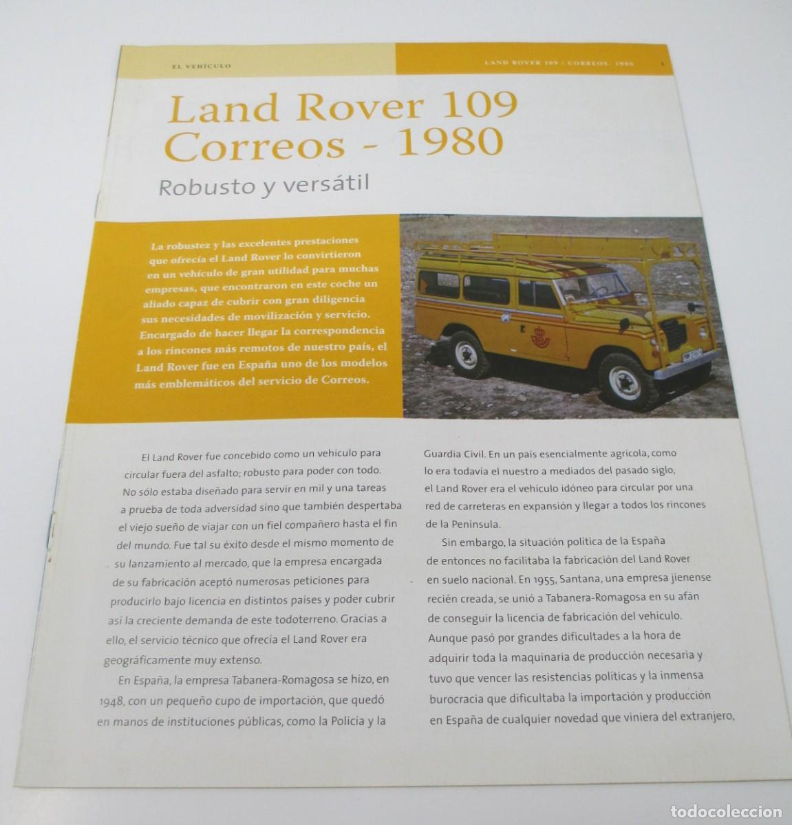 Juguetes antiguos: Fasc&iacute;culo de Veh&iacute;culos Publicidad de Altaya - Land Rover 109 Correos de 1980