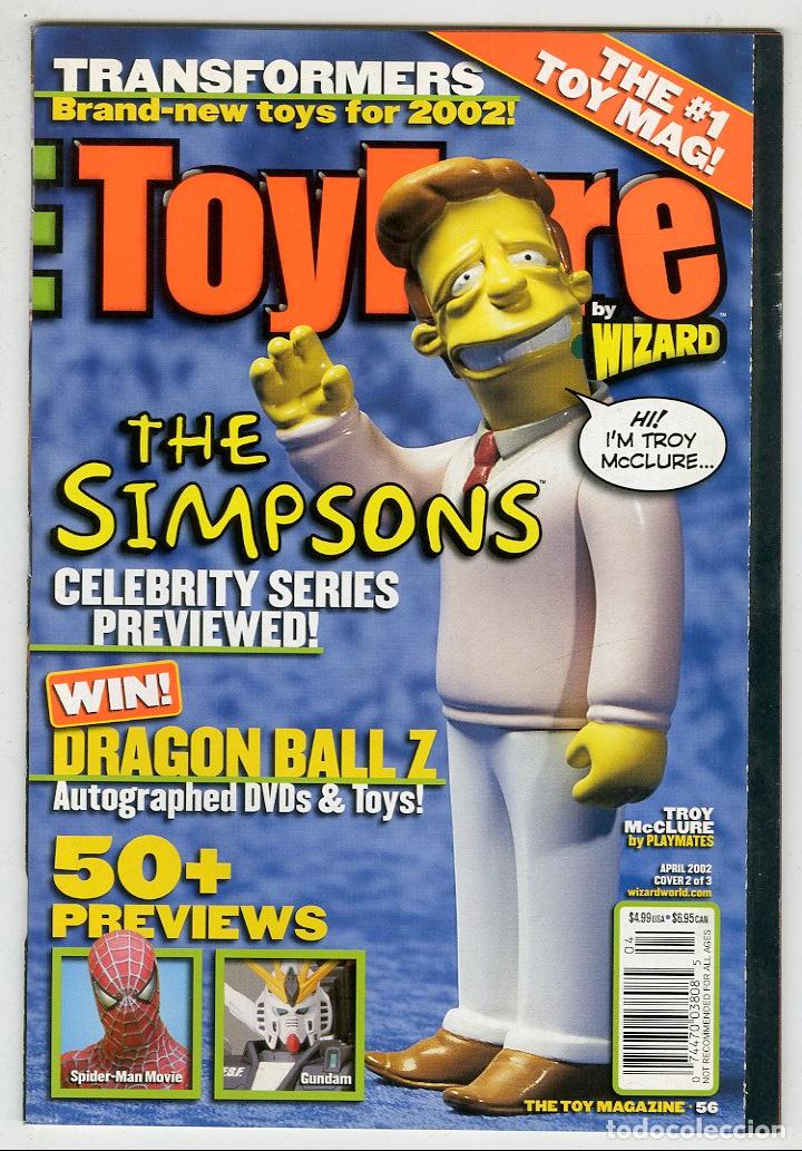 Giocattoli antichi: ToyFare n.56 / The Simpsons / Dragon Ball Z / Spider-Man Movie / Gundam (April, 2002)