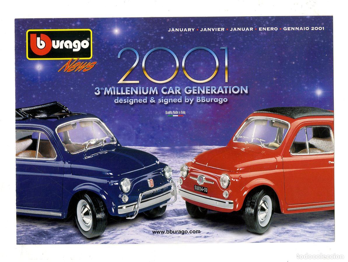 Giocattoli antichi: Cat&aacute;logo Coches Bburago / News Enero 2001 3th Millenium Car Generation Designed & Signed by Bburago