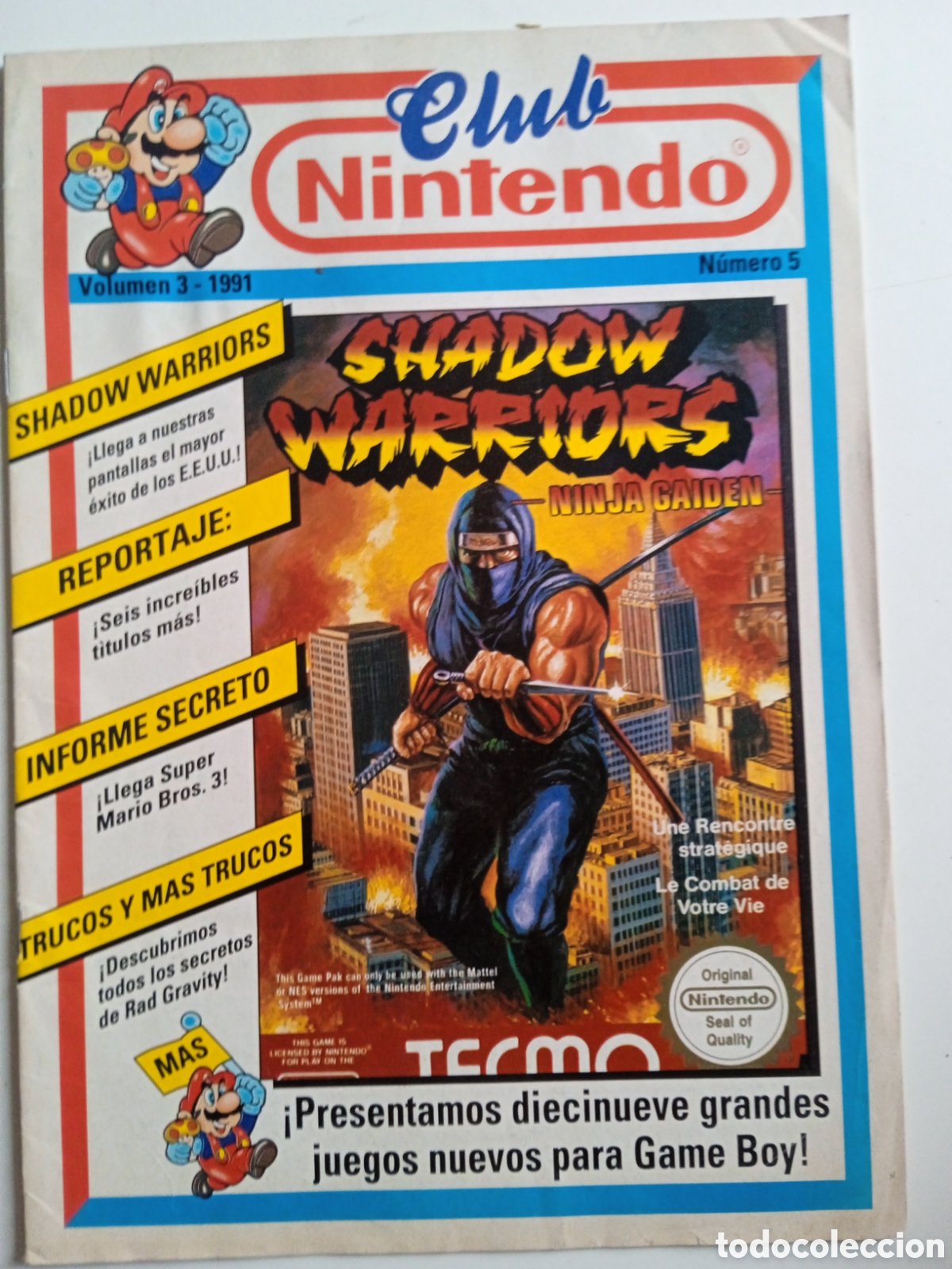 Juguetes antiguos: Club Nintendo Volumen 3 1991 n&uacute;mero 5