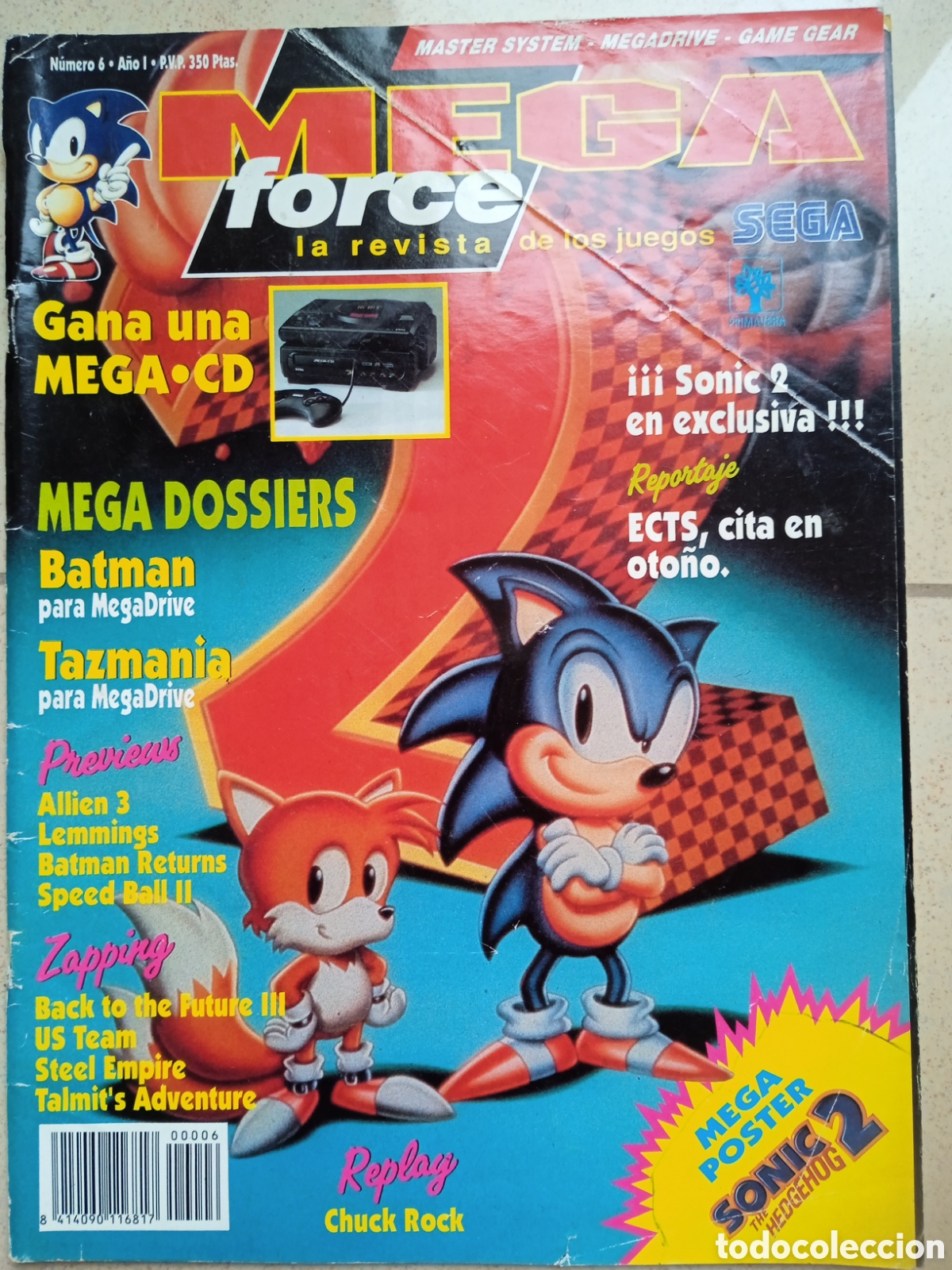 Juguetes antiguos: Revista Mega Force 6 A&ntilde;o I Tazmania. Ver descripci&oacute;n