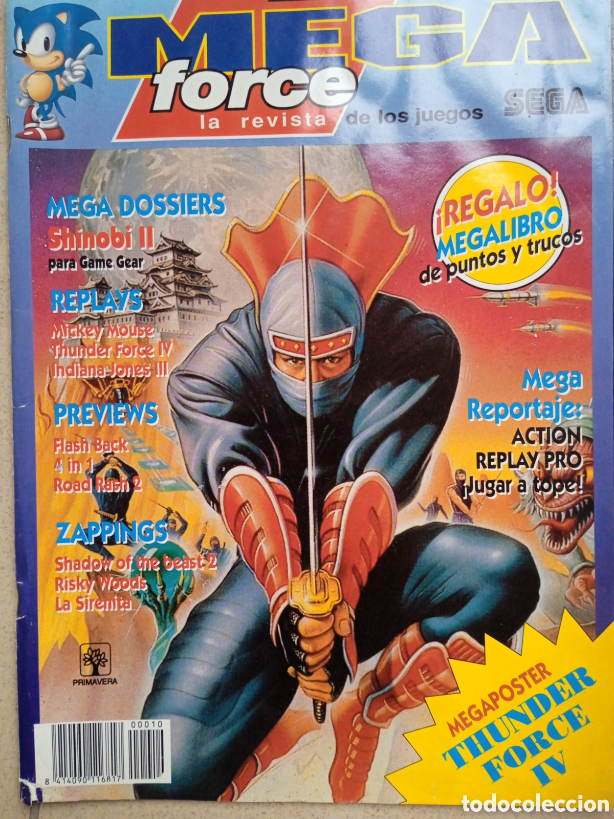 Juguetes antiguos: Revista Mega Force Sega n&deg;10 febrero 1993