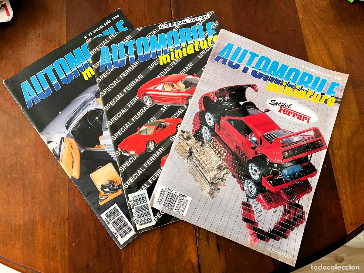 Juguetes antiguos: LOTE 3 REVISTAS AUTOMOBILE MINIATURE ESPECIAL FERRARI - FLA