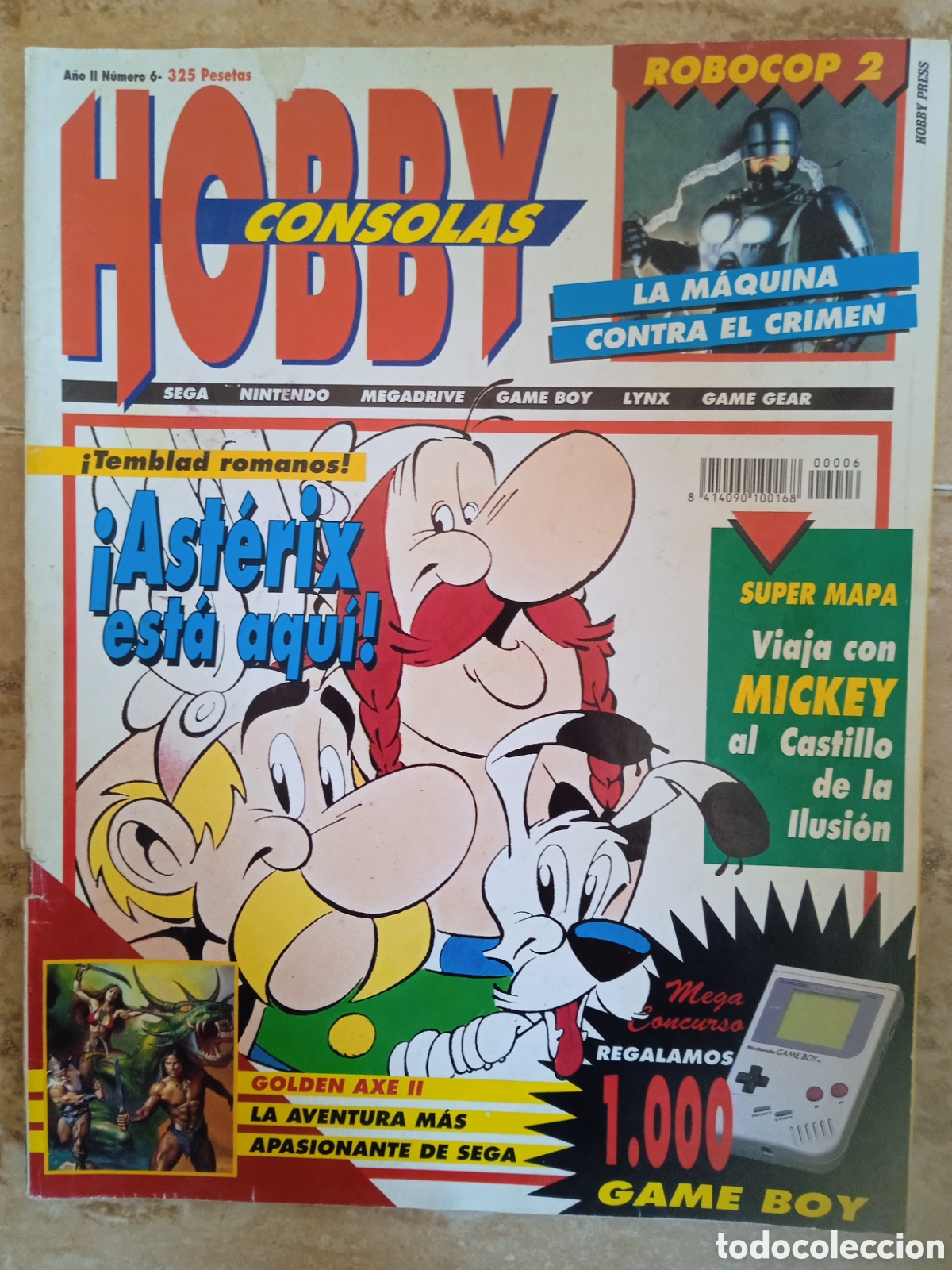 Juguetes antiguos: Hobby Consolas 6 A&ntilde;o II Ast&eacute;rix Robocop 2