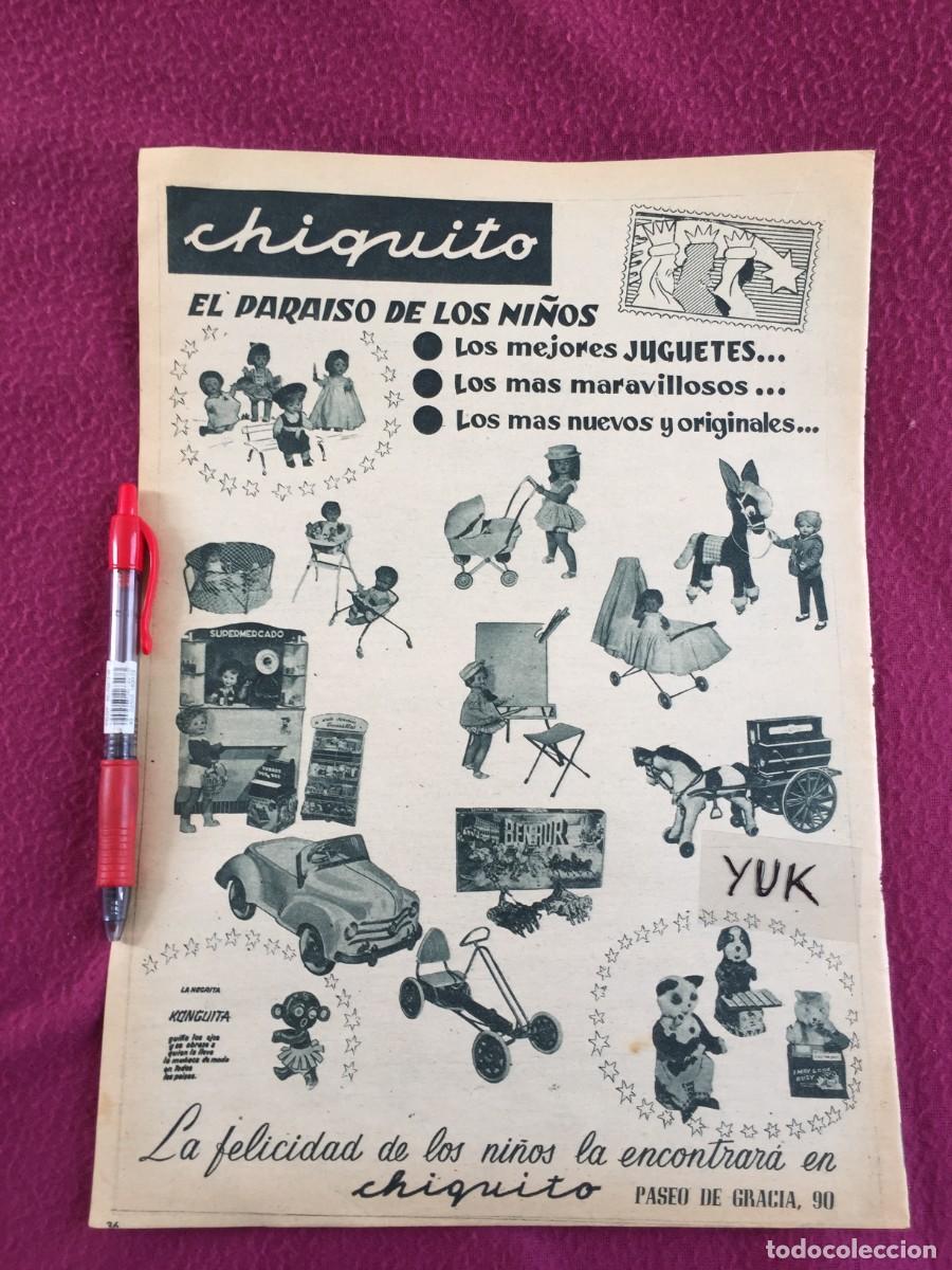 Juguetes antiguos: BONITA HOJA DE PUBLICIDAD DE TIENDA DE JUGUETES EL CHIQUITO EN LA NAVIDAD DE 1960-61