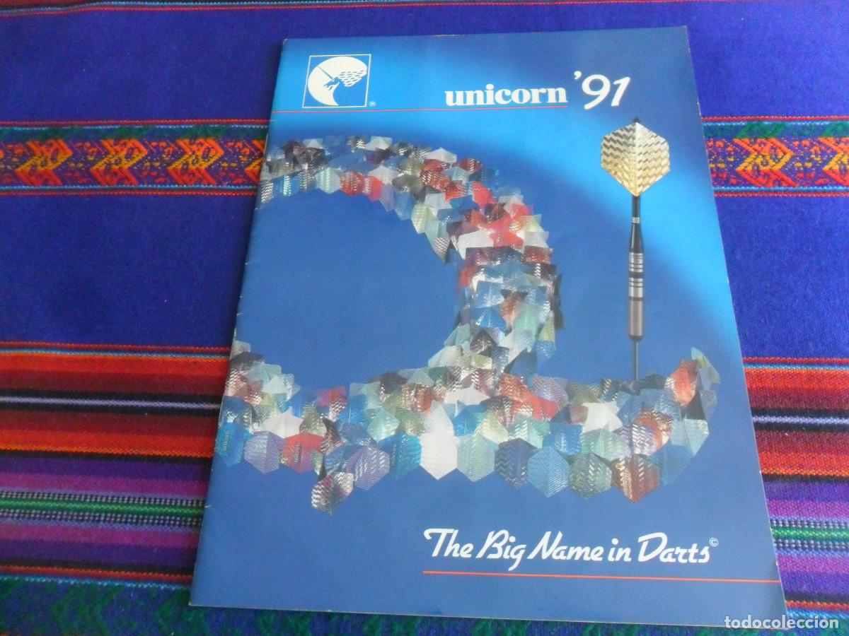Juguetes antiguos: CAT&Aacute;LOGO DARDOS UNICORN'91 UNICORN '91 THE BIG NAME IN DARTS. BUEN ESTADO Y MUY RARO.