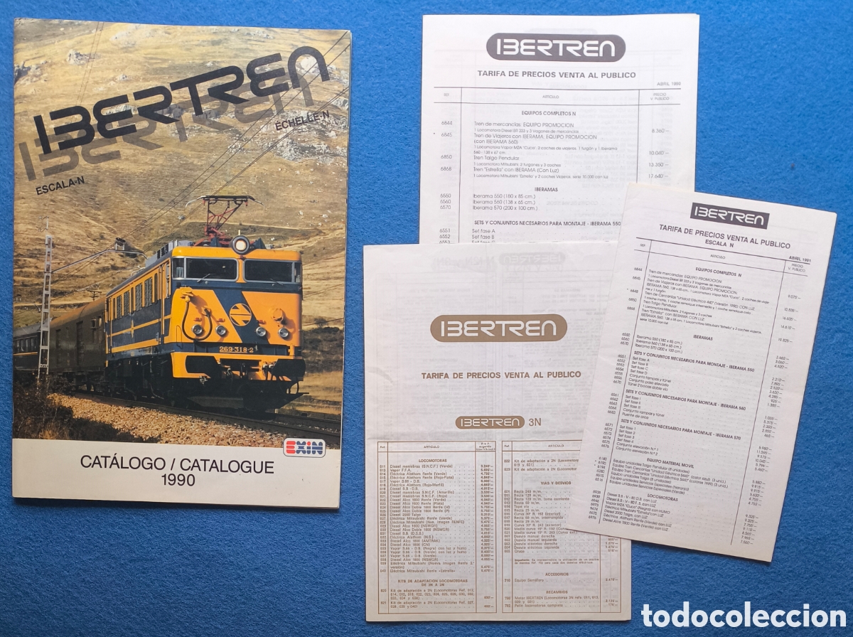 Juguetes antiguos: JUGUETE EXIN CAT&Aacute;LOGO IBERTREN + LISTADO DE PRECIOS A&Ntilde;O 1990