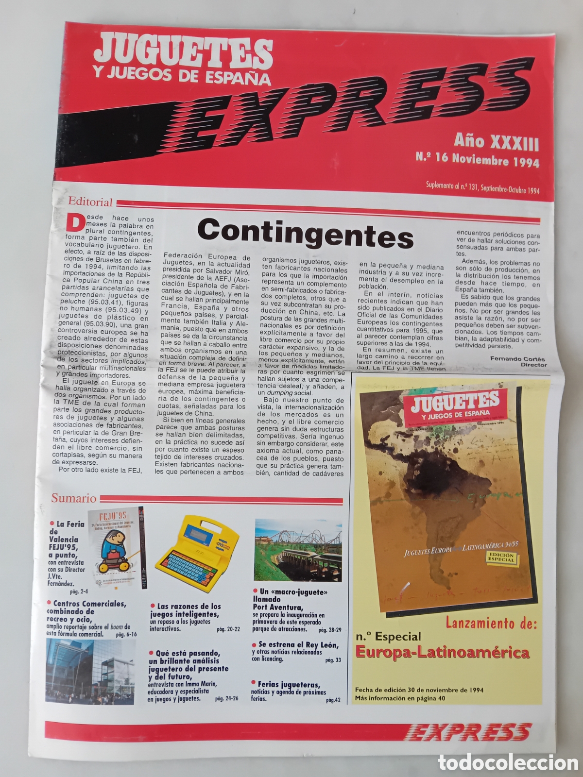 Juguetes antiguos: Revista Juguetes y Juegos de Espa&ntilde;a EXPRESS. N&deg;16. A&ntilde;o 1994
