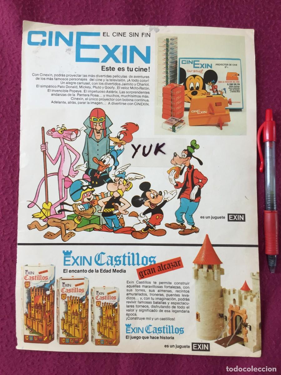 Juguetes antiguos: ANTIGUA HOJA DE PUBLICIDAD DE EXIN CASTILLOS - CINEXIN - CINE EXIN - TENTE RUTA Y MAR - A&Ntilde;OS 70