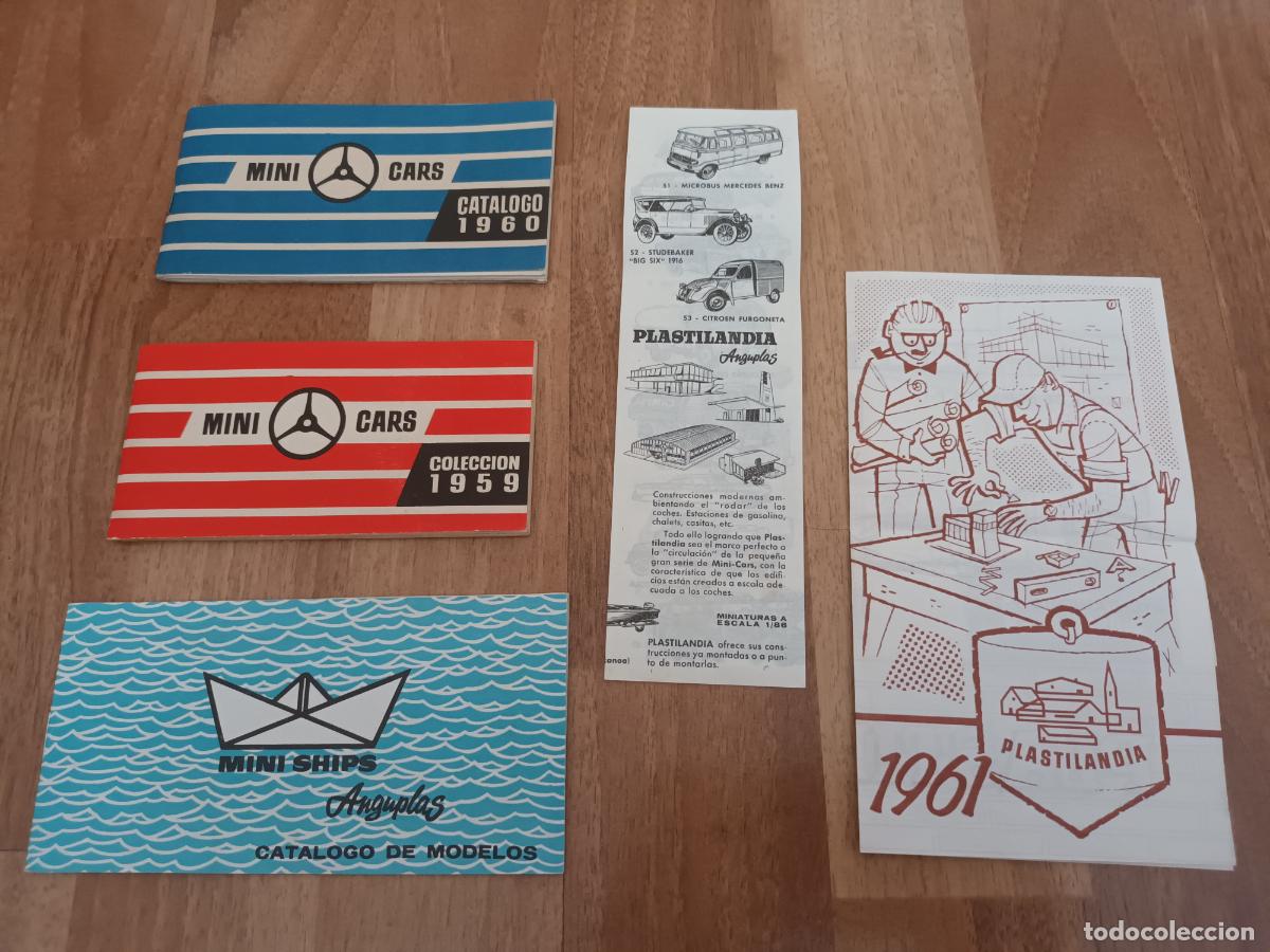 Juguetes antiguos: LOTE CAT&Aacute;LOGOS MINI CARS 1957 1960. ANGLUPLAS MINI CHIPS. PLASTILANDIA 1961