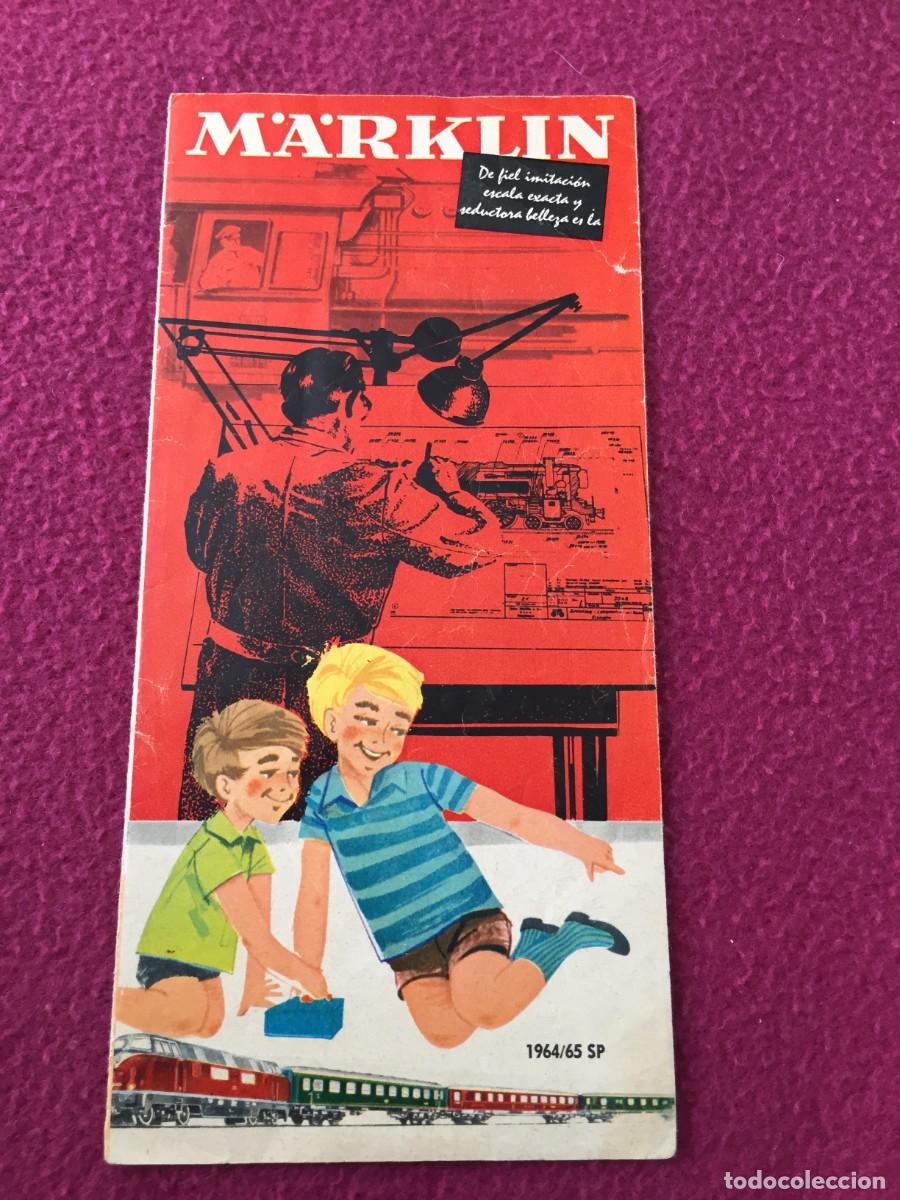 Juguetes antiguos: Marklin. Catalogo 1964-65. Desplegable 59 x 21 cms