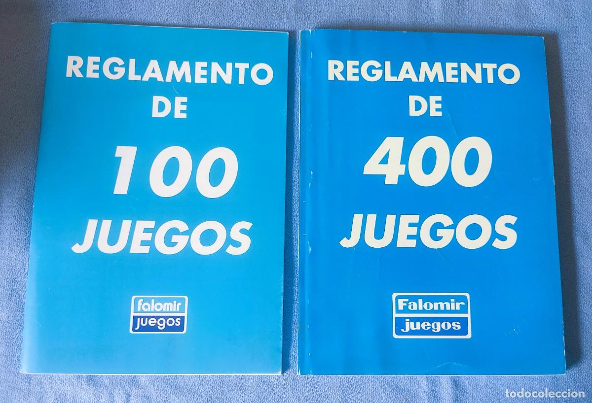 Juguetes antiguos: 2 LIBROS DE REGLAMENTO DE 100 Y 400 JUEGOS DE FALOMIR A&Ntilde;OS 1997 Y 1999