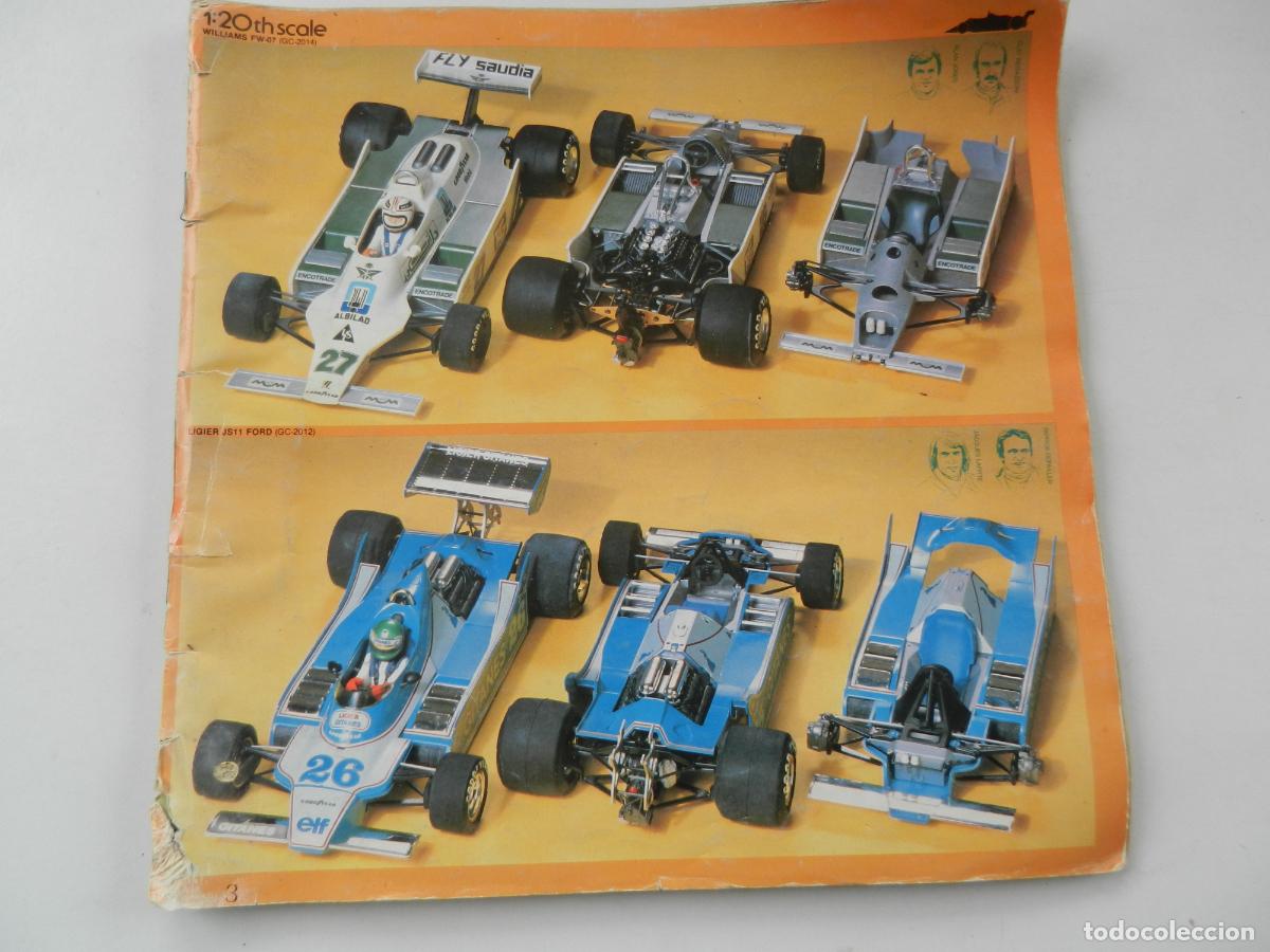 Juguetes antiguos: CATALOGO VEHICULOS DEPORTIVOS A ESCALA - ALAN JONES - CLAY REGAZZONI - JACQUES LAFFITE - DEPAILLER