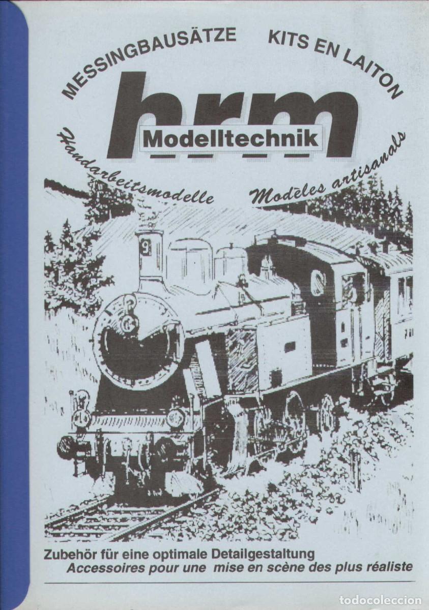 Juguetes antiguos: cat&agrave;logo HRM Modelltechnik Messingbaus&auml;tze Zubeh&ouml;r 1977 N HO HOm - en alem&aacute;n y franc&eacute;s
