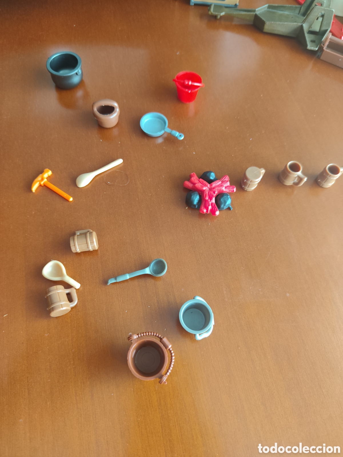 Juguetes antiguos: Lote cocina y campamento Playmobil