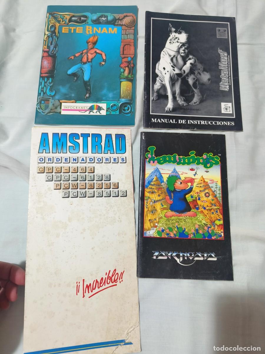 Juguetes antiguos: 4 catalogos manual de instrucciones juegos vintage a&ntilde;os 80 Lemmings Eternam Amstrad ...