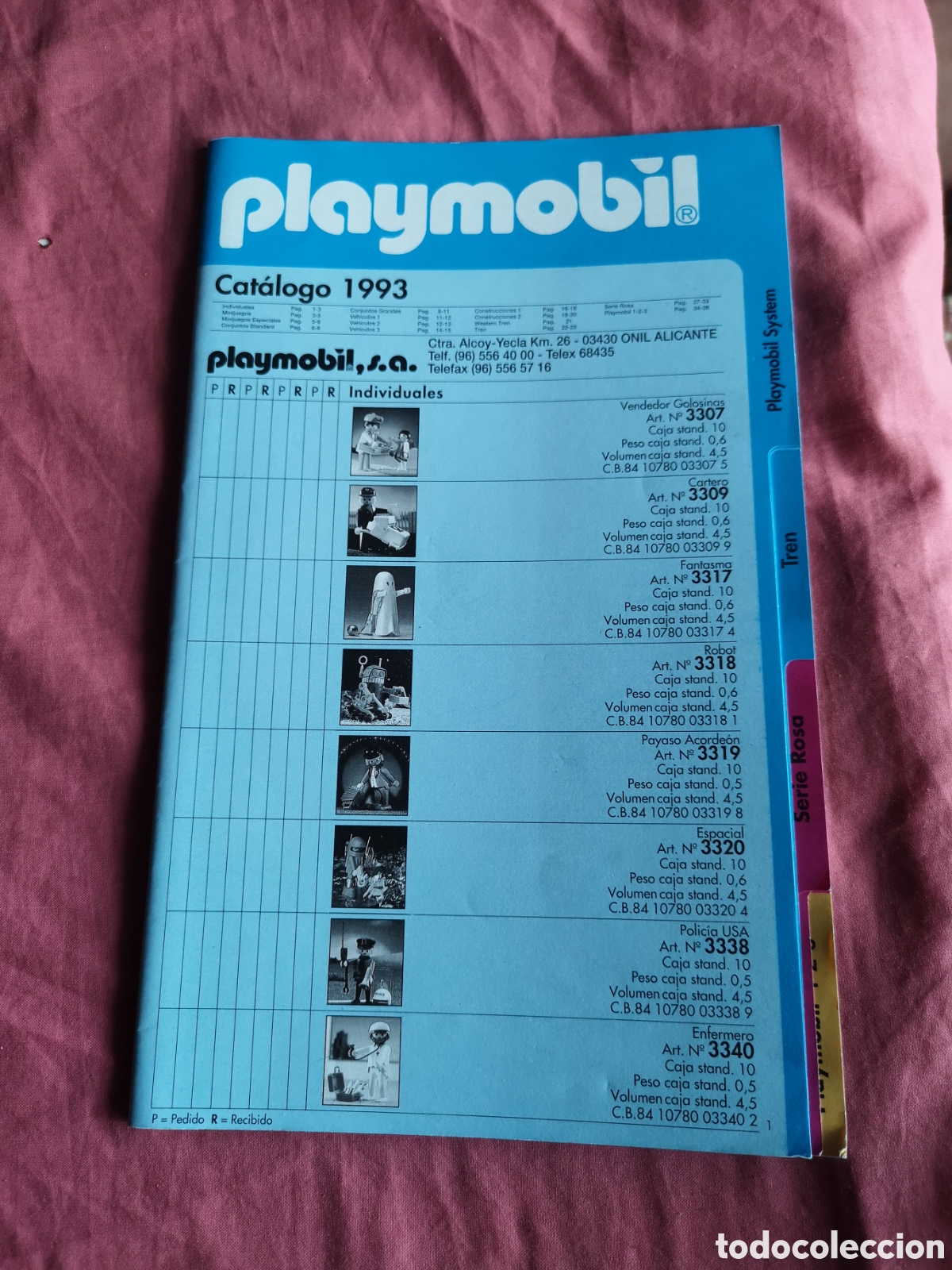 Juguetes antiguos: Cat&aacute;logo de Playmobil de 1993. Con 40 p&aacute;ginas de 29x18 cm. BIEN.