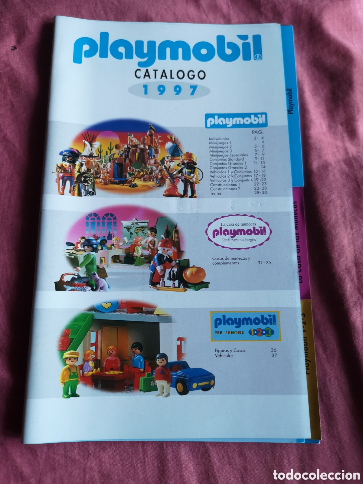 Juguetes antiguos: Cat&aacute;logo de Playmobil de 1997. 40 p&aacute;ginas de 29x18 cm.