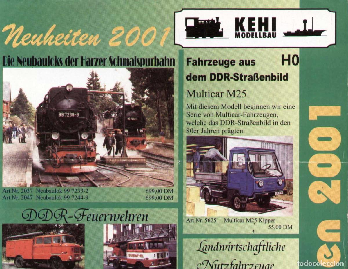 Juguetes antiguos: cat&agrave;logo KEHI MODELLBAU 2001 Neuheiten TT 1/120 + DDR K&auml;ferspezialit&auml;ten 1/87 - en alem&aacute;n