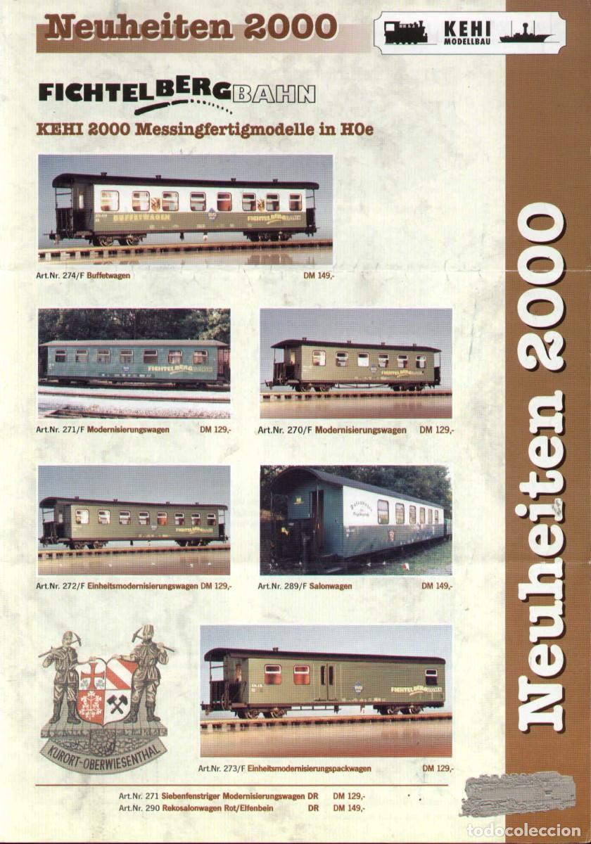 Juguetes antiguos: cat&agrave;logo KEHI MODELLBAU 2000 Neuheiten TT 1/120 + DDR K&auml;ferspezialit&auml;ten 1/87 - en alem&aacute;n