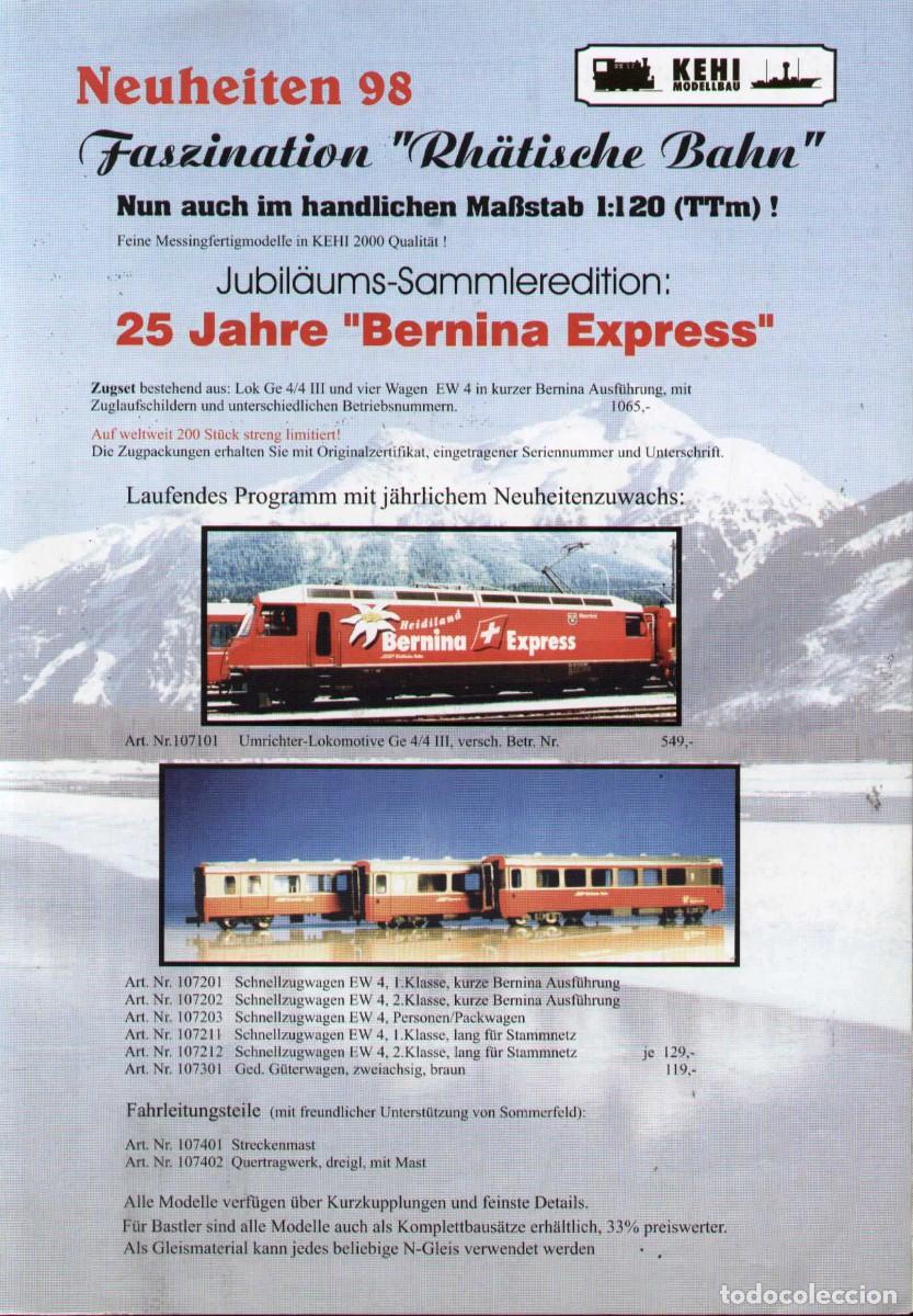 Juguetes antiguos: cat&agrave;logo KEHI MODELLBAU 1998 Neuheiten TT 1/120 + DDR K&auml;ferspezialit&auml;ten 1/87 - en alem&aacute;n
