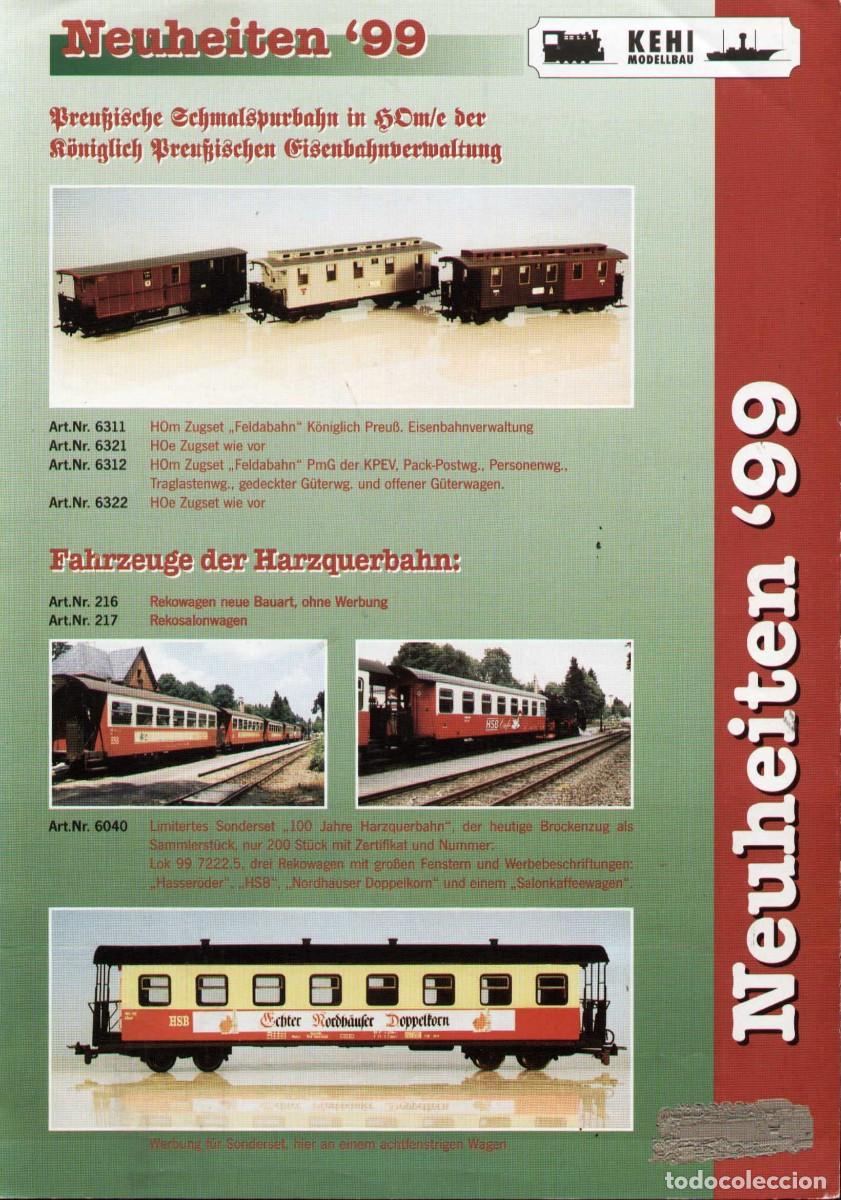 Juguetes antiguos: cat&agrave;logo KEHI MODELLBAU 1999 Neuheiten TT 1/120 + DDR K&auml;ferspezialit&auml;ten 1/87 - en alem&aacute;n