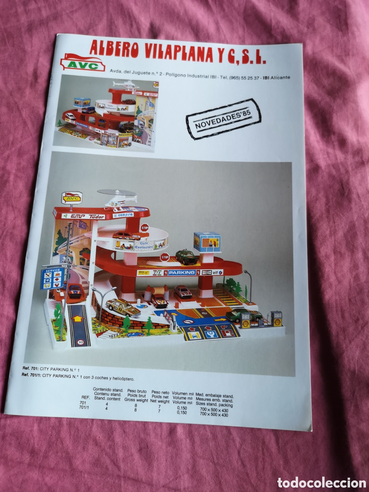 Juguetes antiguos: Cat&aacute;logo de Juguetes AVC. NOVEDADES 1985. Tr&iacute;ptico de 6 p&aacute;ginas de 32x22 cm. SIN USAR.