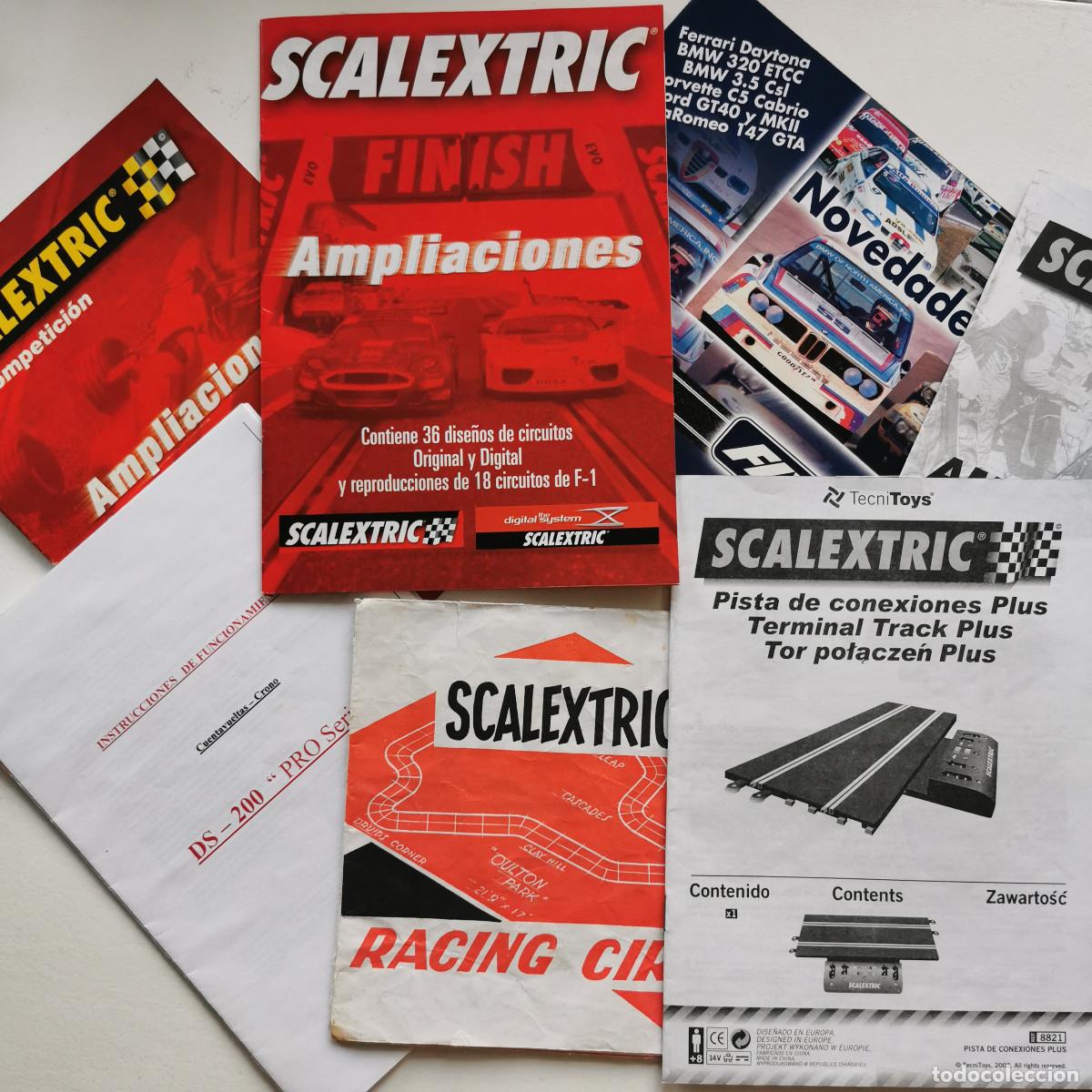 Juguetes antiguos: Lote cat&aacute;logos y manuales slot Scalextric Ninco Fly DS &ndash; ampliaciones, circuitos y accesorios
