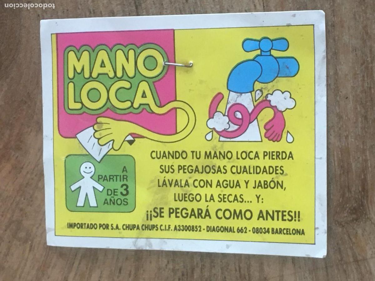 Juguetes antiguos: mano loca publicidad original de epoca