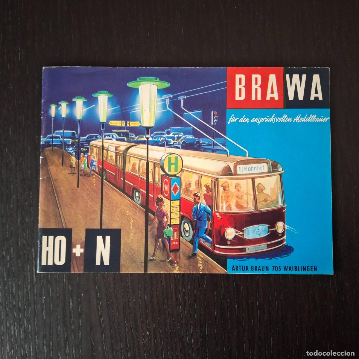 Juguetes antiguos: BRAWA H0 N - CATALOGO FOLLETO PUBLICIDAD - TREN TRENES LOCOMOTORA CARRIL TROLEBUS - A&Ntilde;OS 60