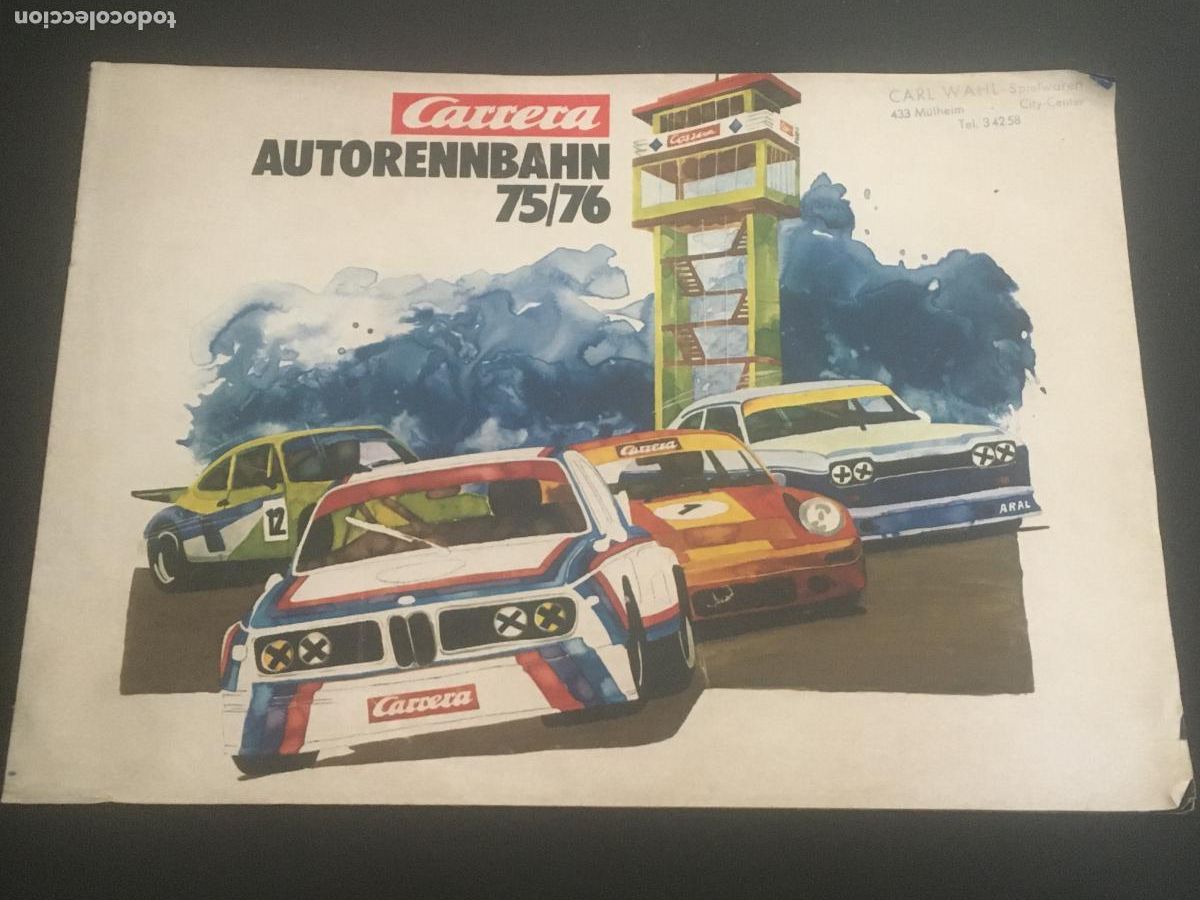 Juguetes antiguos: carrera autorennbahn 75 76 catalogo original antiguo coches de juguete