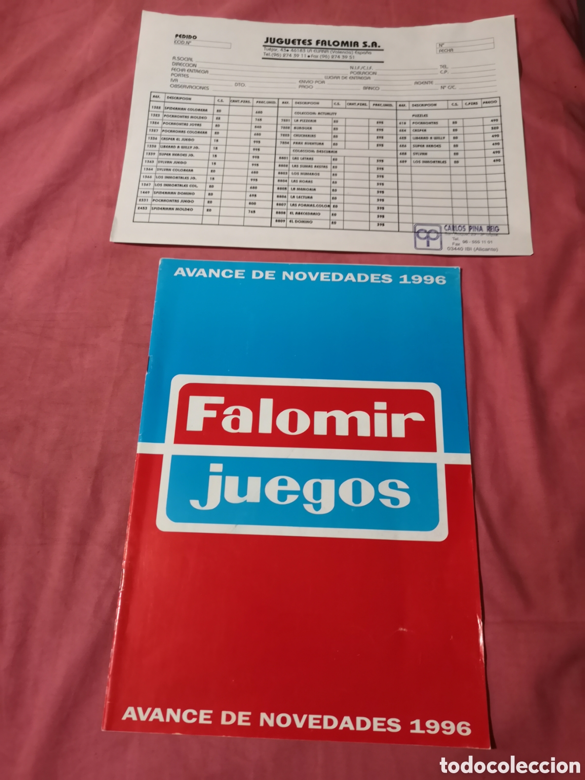Juguetes antiguos: FALOMIR. JUEGOS. Cat&aacute;logo AVANCE DE 1996. Con 18 p&aacute;ginas de 29,5x21 cm. SIN USAR.