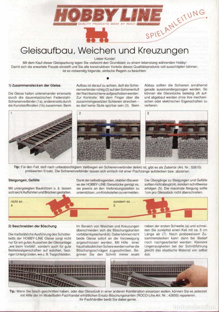 Juguetes antiguos: cat&agrave;logo rarissimo catalogo ROCO 1994 ? HOBBY LINE Gleisaufbau Weichen Kreuzungen - en alem&aacute;n, etc