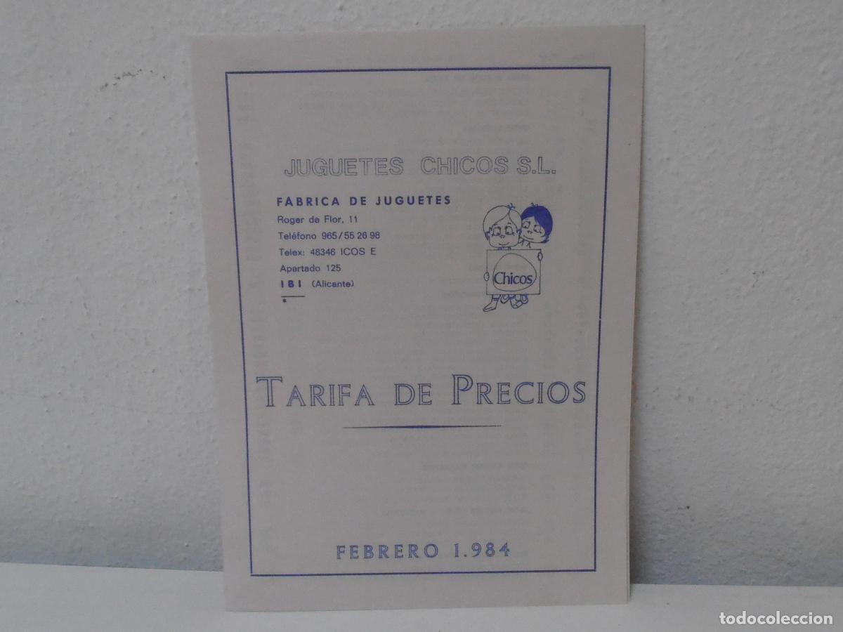 Juguetes antiguos: TARIFA PRECIOS TIENDA, CHICOS, 1984, ANTIGUA JUGUETERIA