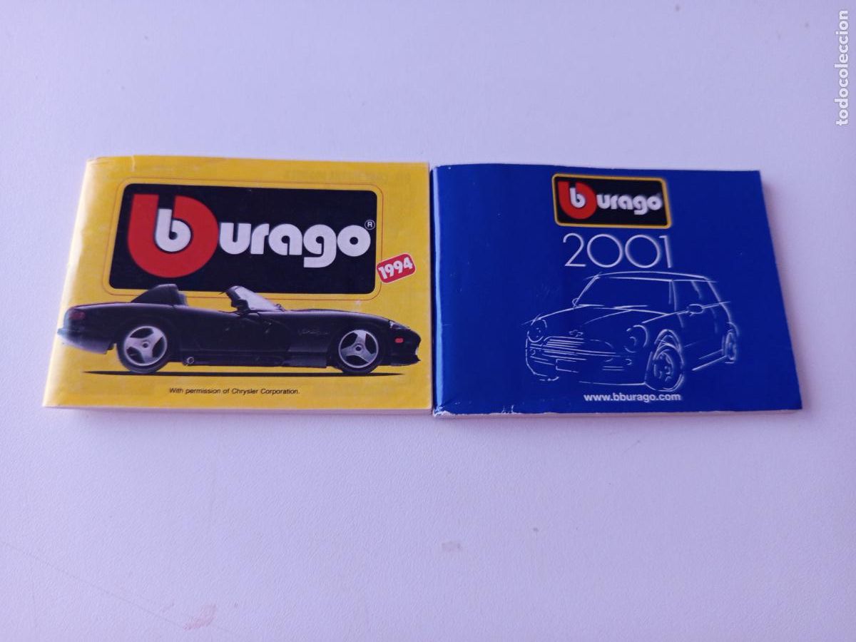 Juguetes antiguos: LOTE DE DOS CATALOGOS COCHES METAL BURAGO 1994 Y 2001