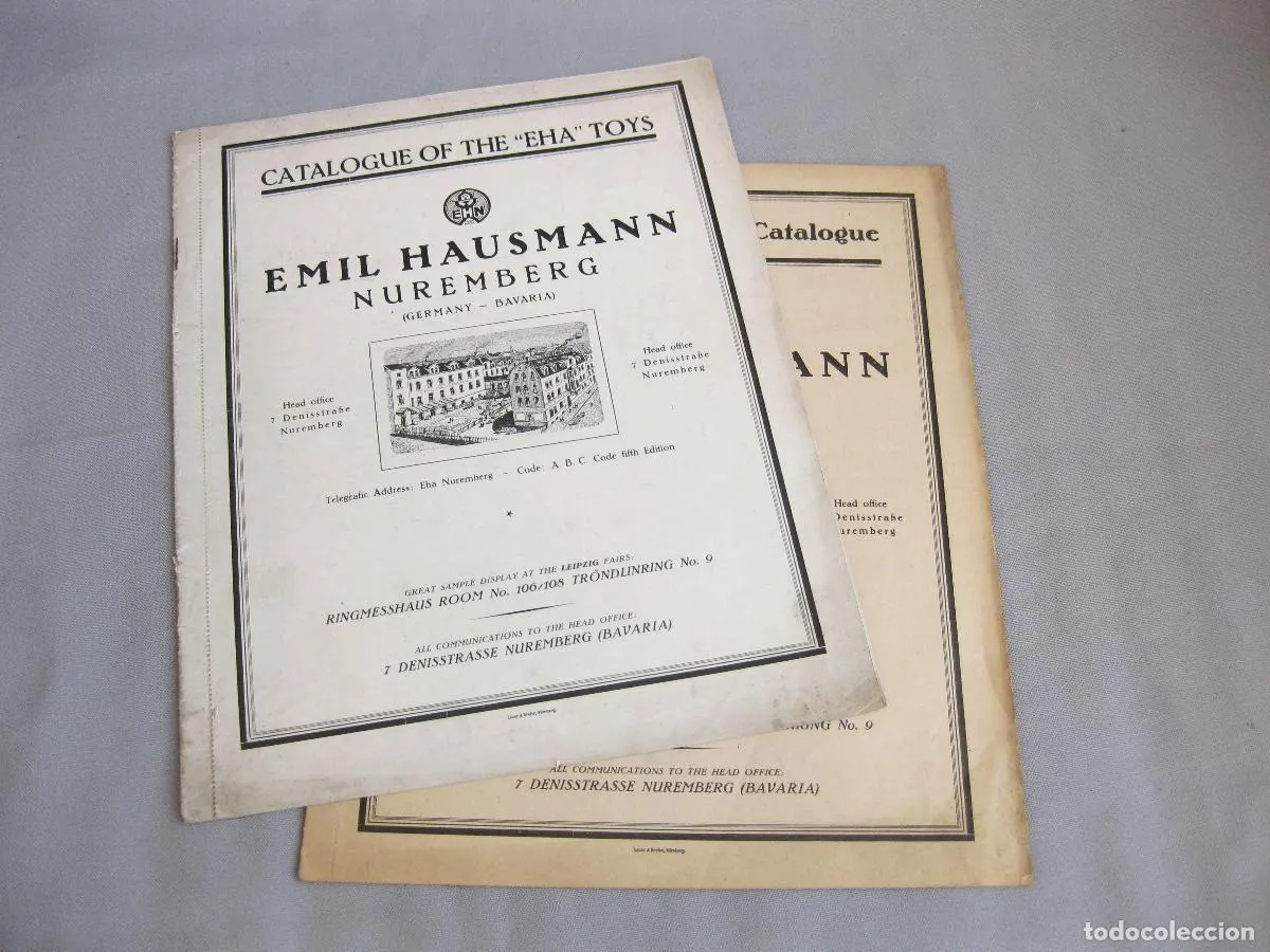 CATÁLOGO DE JUGUETES EMIL HAUSMANN CON LISTA DE PRECIOS. CATALOGUE OF THE EHA TOYS. 1928. TRENES