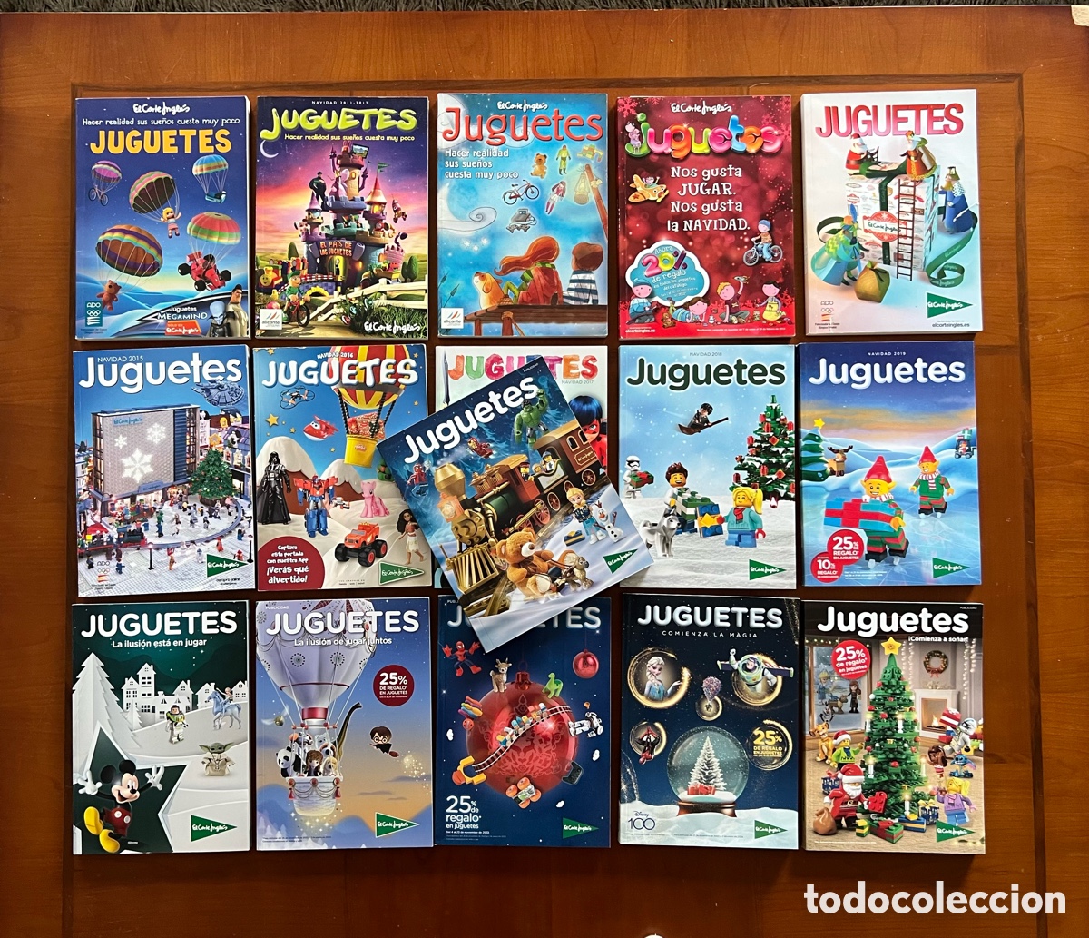Juguetes antiguos: Lote de 16 catalogos de Juguetes El Corte Ingles, desde 2010 hasta 2025