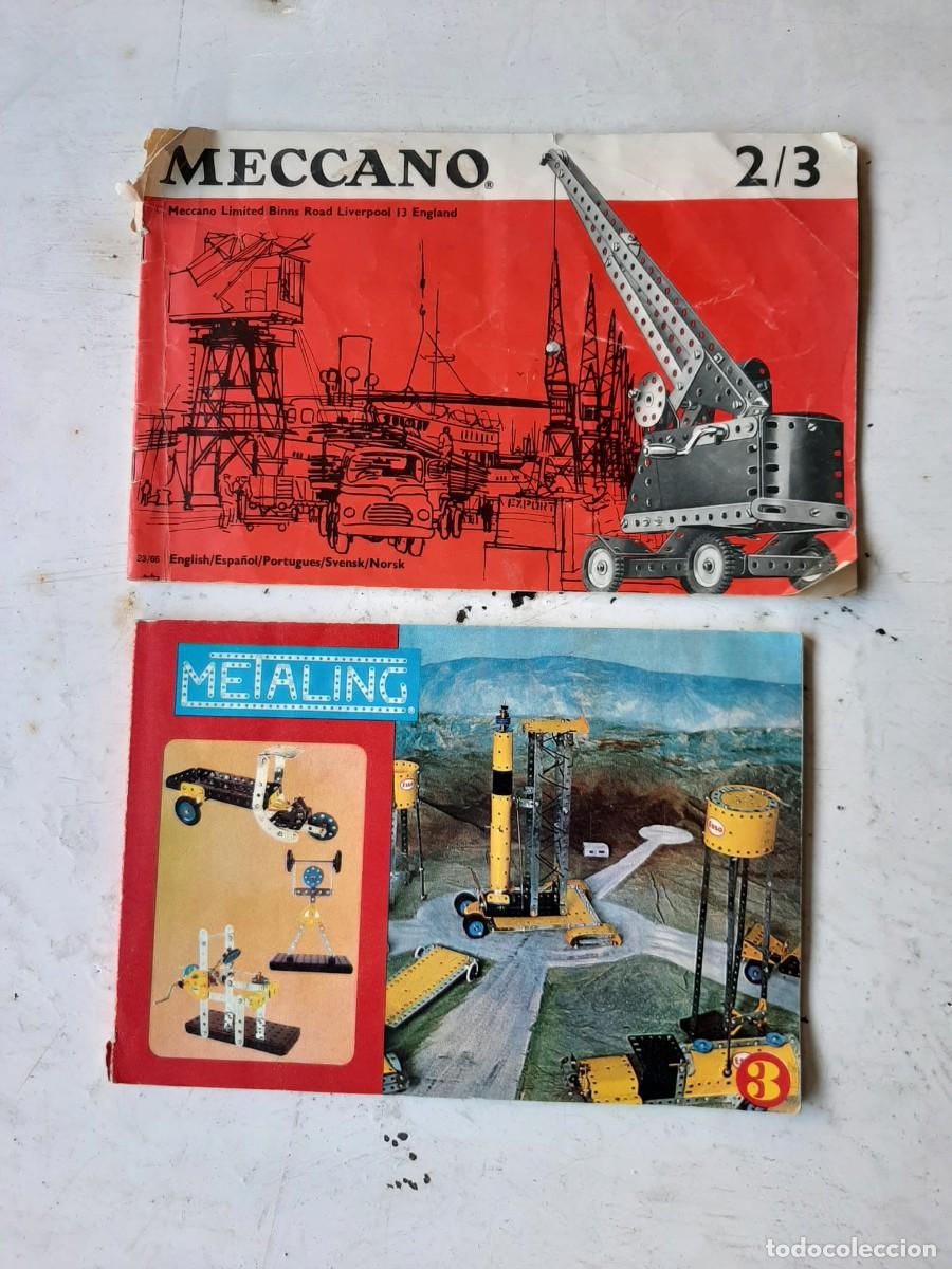 Juguetes antiguos: Lote de 2 instrucciones Meccano y Metaling