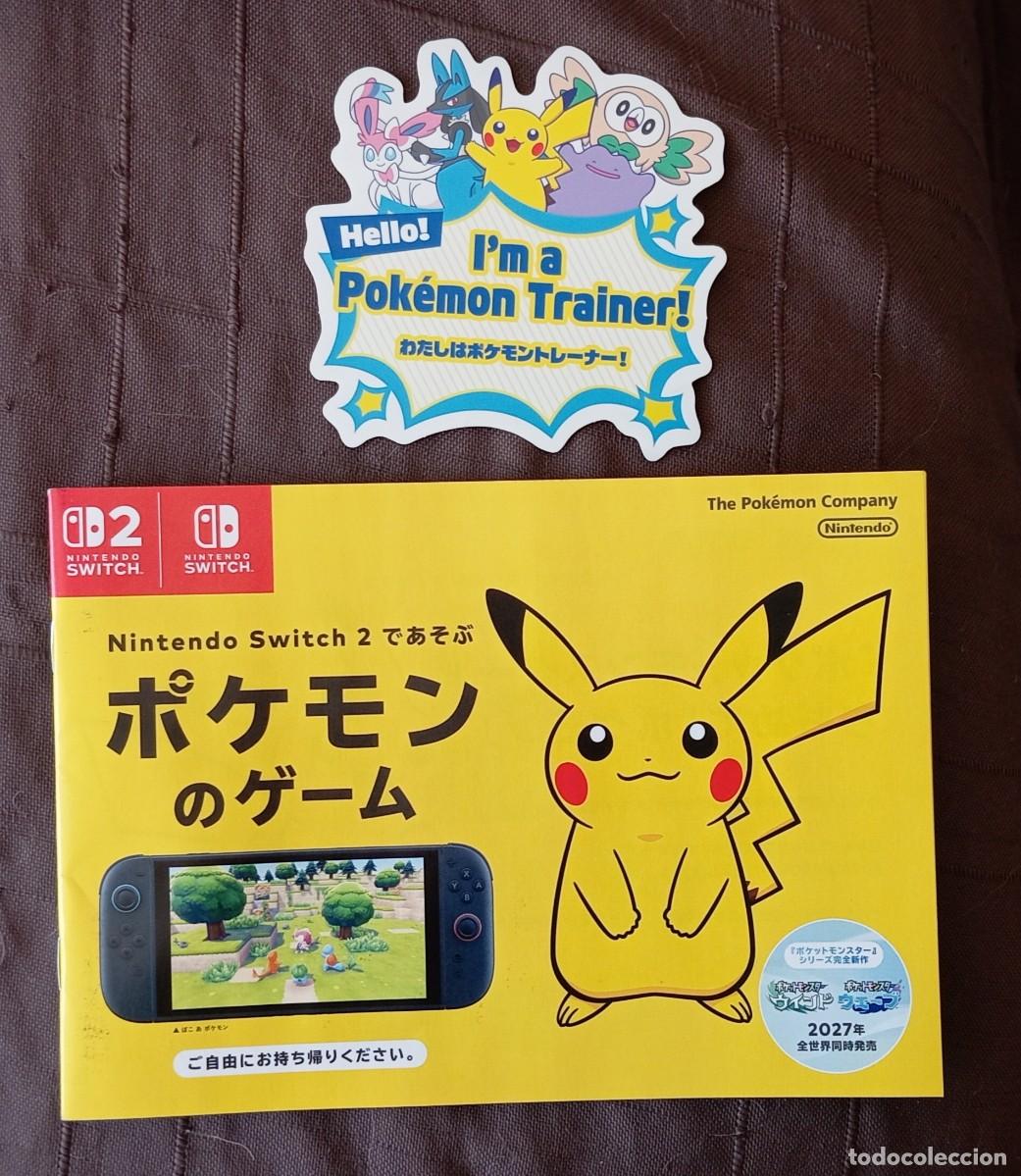 Catálogo guía japonesa NINTENDO SWITCH 2 juegos Pokémon + pegatina exclusiva Pokémon Center Tokyo.