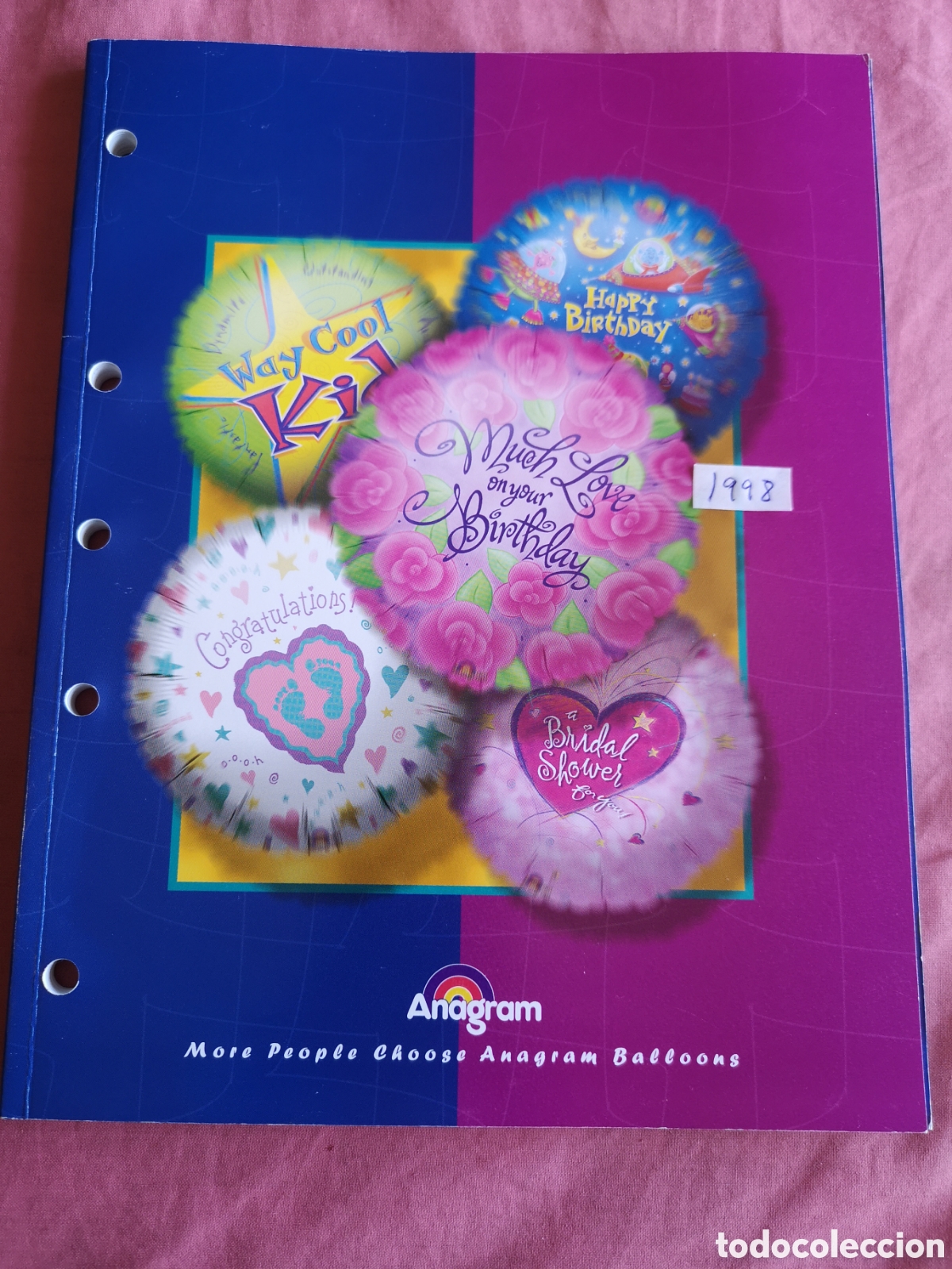 Juguetes antiguos: ANAGRAM GLOBOS. 4 Cat&aacute;logos + hojas de 1998. Total= 231 p&aacute;ginas. MUY BIEN.