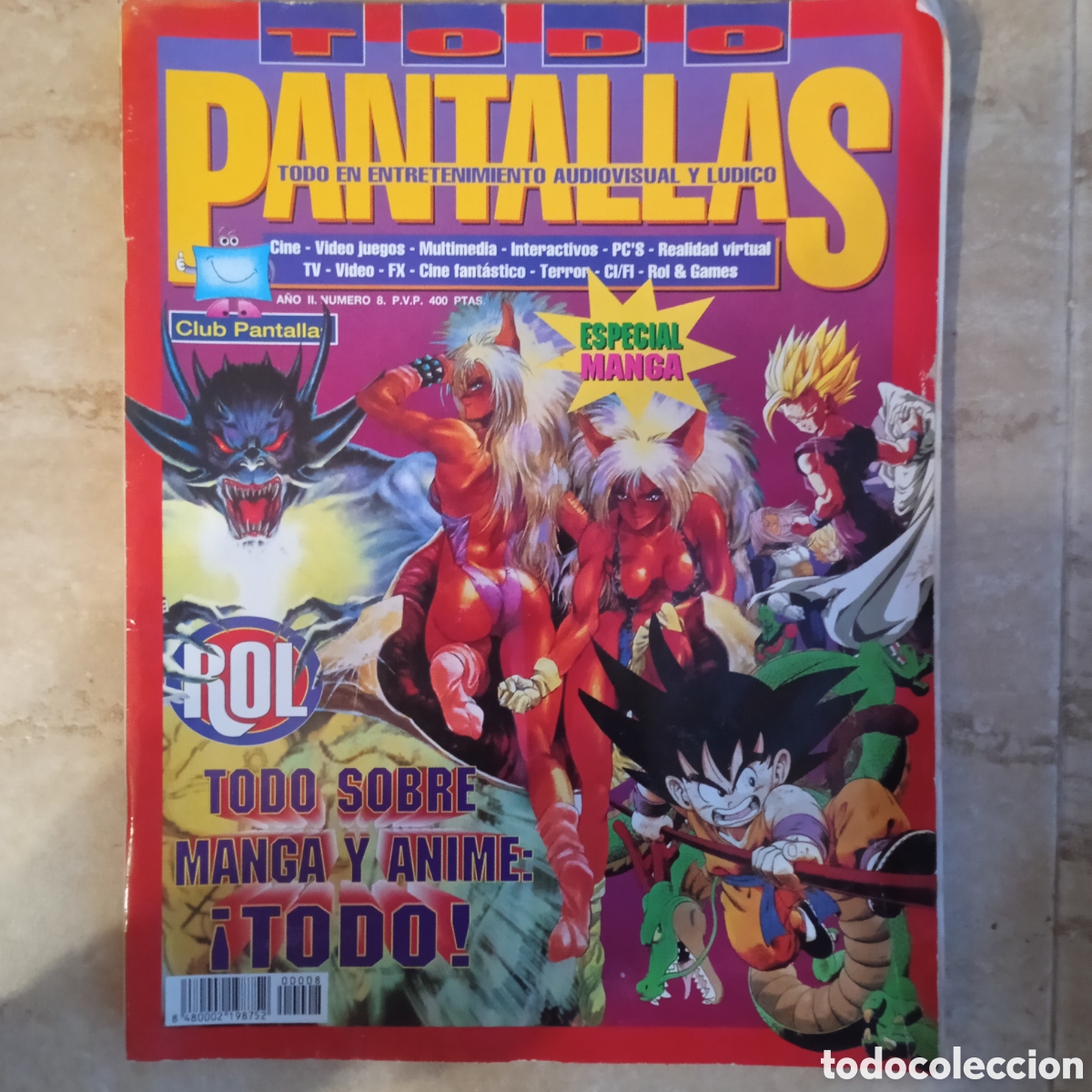 Juguetes antiguos: Todo Pantallas n&deg; 8 a&ntilde;o II Especial Manga y Anime