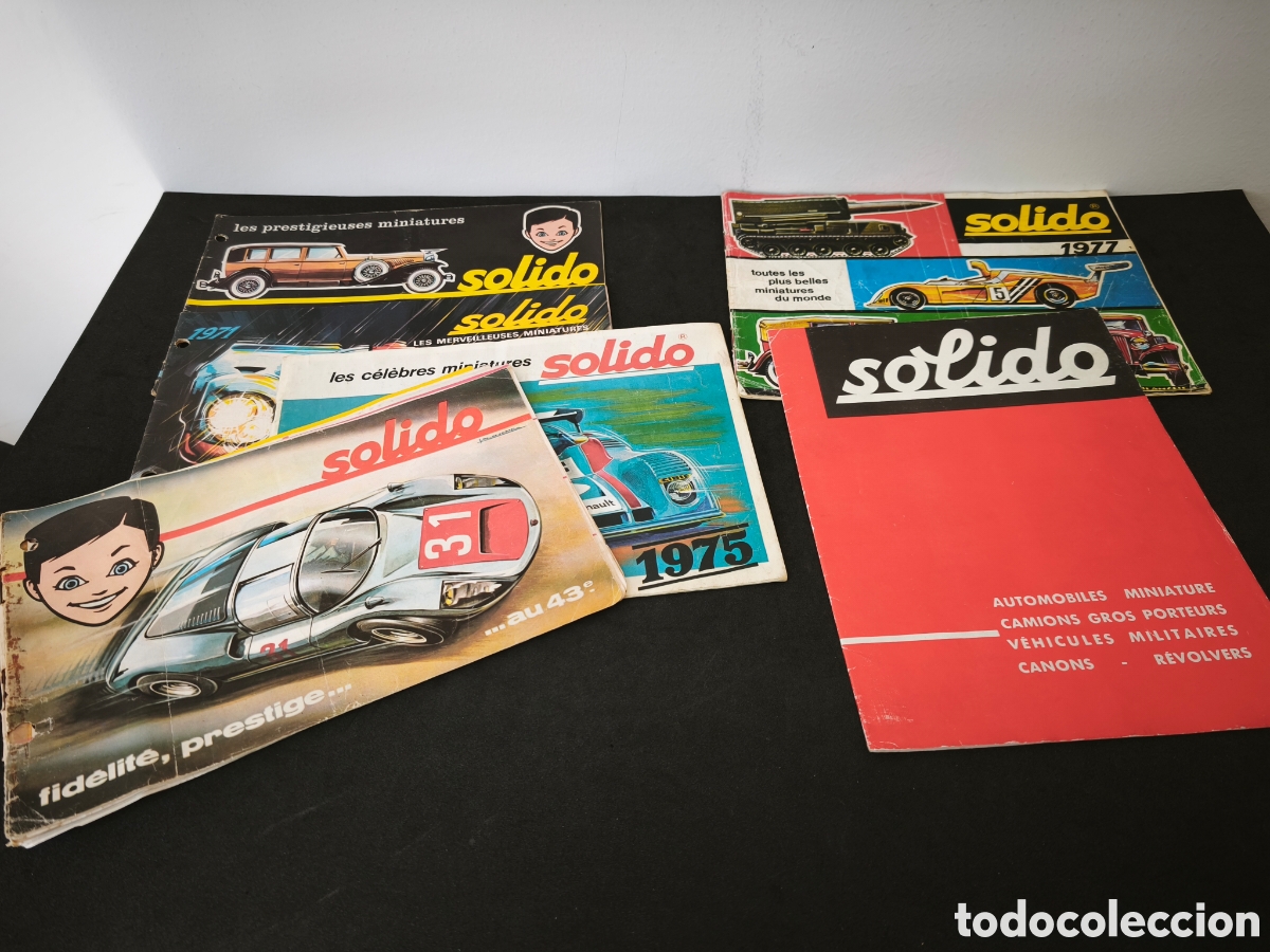 Juguetes antiguos: Lote 6 cat&aacute;logos miniaturas Solido a&ntilde;os 60-70 no Dalia