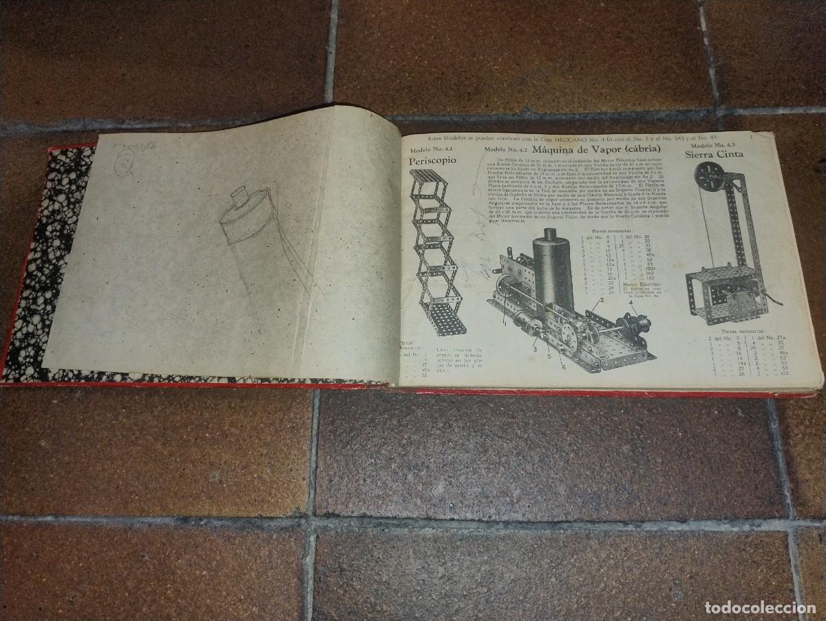 Juguetes antiguos: Antiguo cat&aacute;logo Meccano - instrucciones 112 p&aacute;ginas muchos modelos para construir.