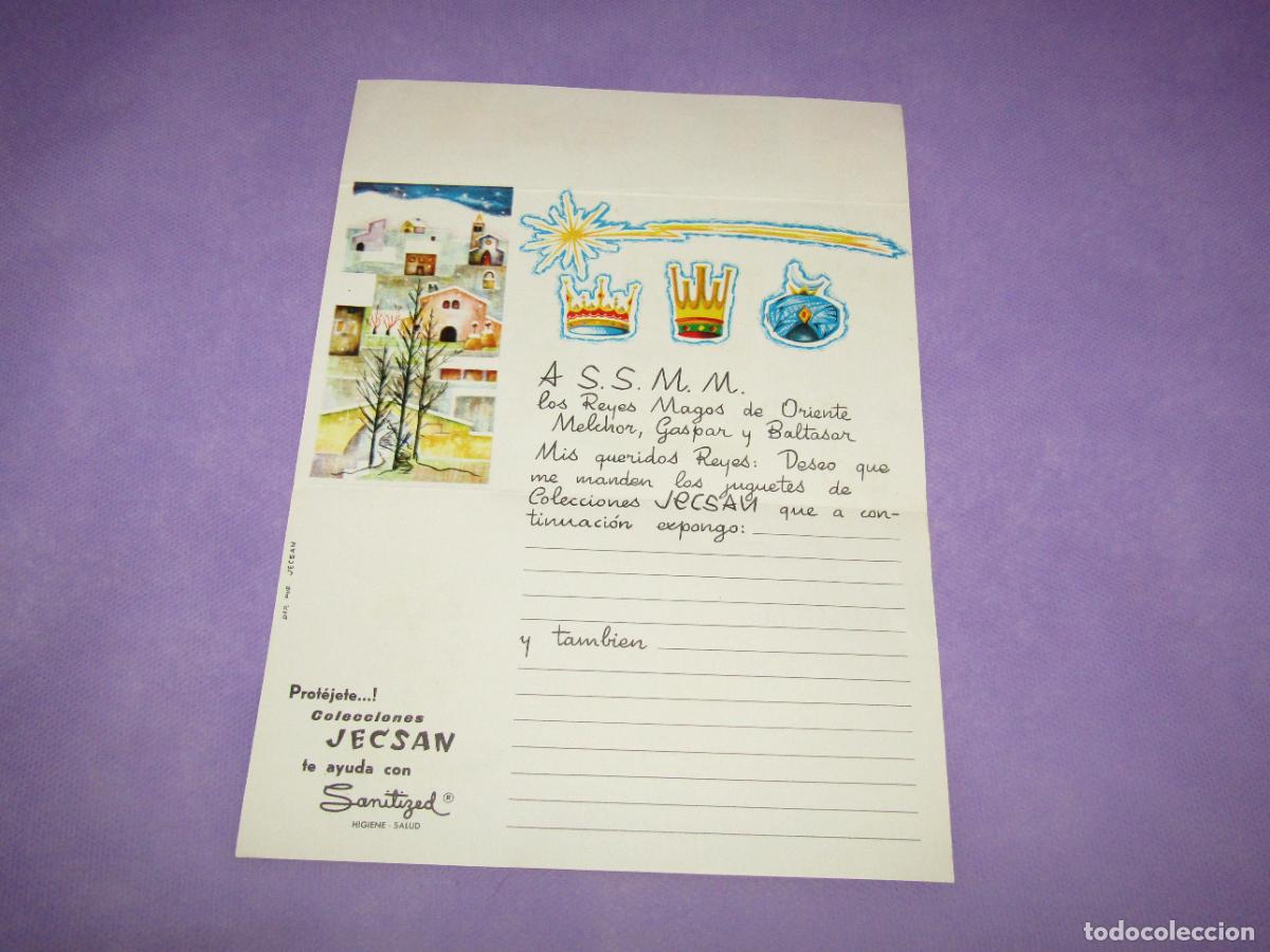 Juguetes antiguos: Antigua Carta a S.S. M.M. LOS REYES MAGOS de ORIENTE de Cajas Colecciones JECSAN A&ntilde;o 1960s.