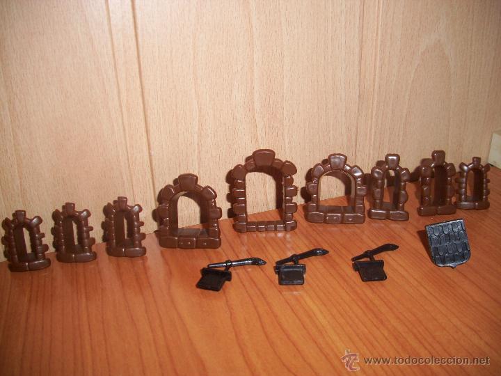 Juguetes antiguos Exin: EXIN CASTILLOS: LOTE VARIADO DE VENTANALES (13 PIEZAS) - Foto 1